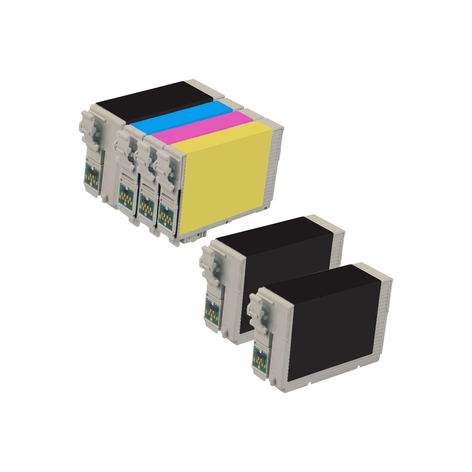 6 Inkfirst® Compatible 127 Ink Cartridges Replacement for Epson 127 High Capacity Stylus NX530 NX625 1Set + 2BK