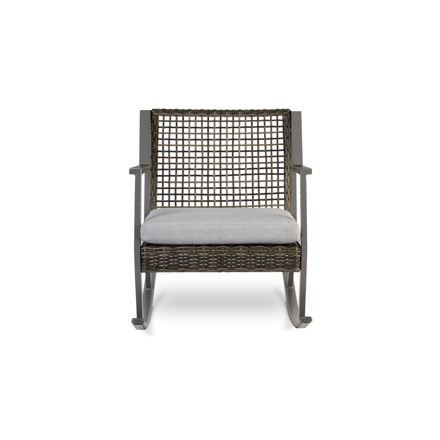 Chaise berçante de patio en aluminium Calvin de Real Flame - Gris