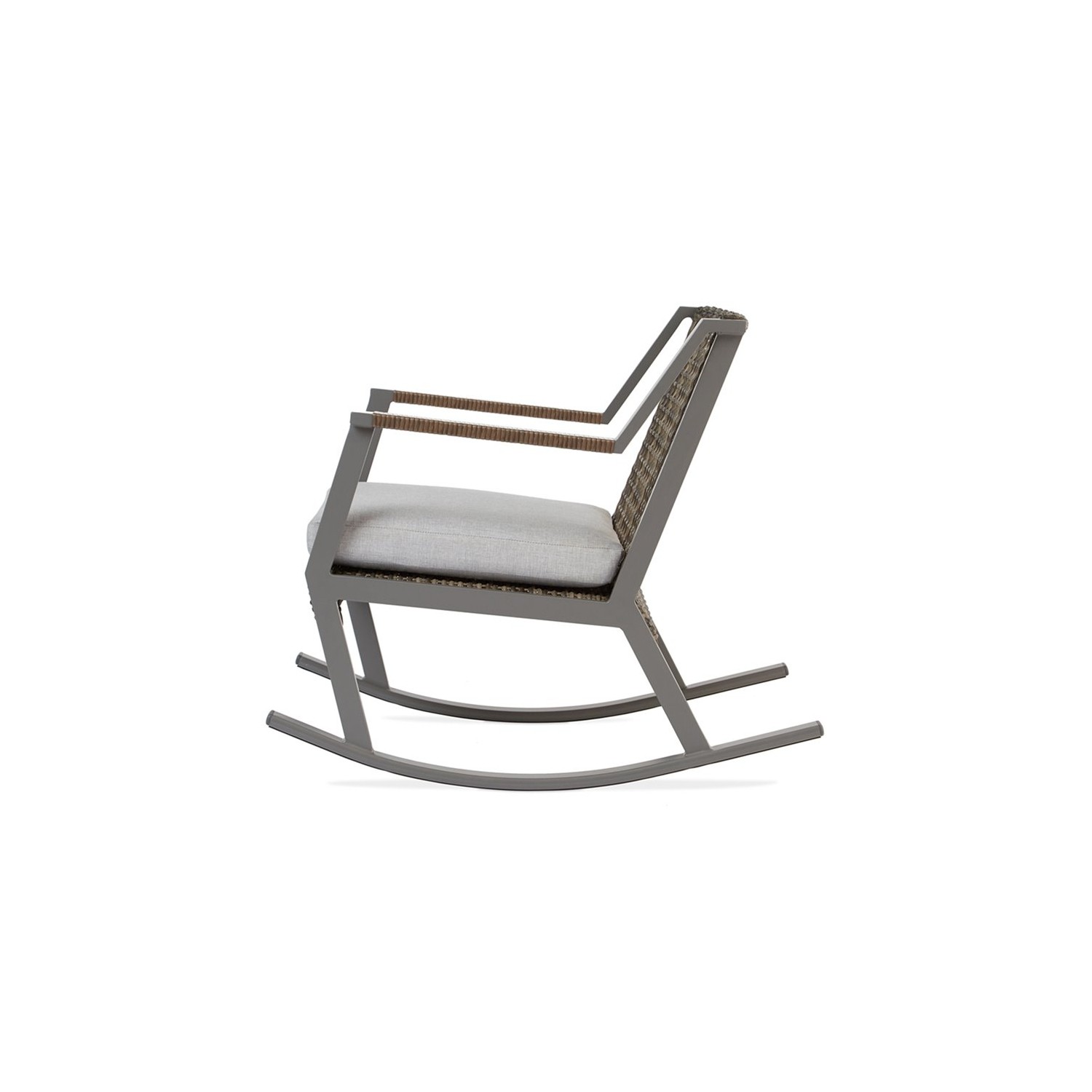 Chaise berçante de patio en aluminium Calvin de Real Flame - Gris