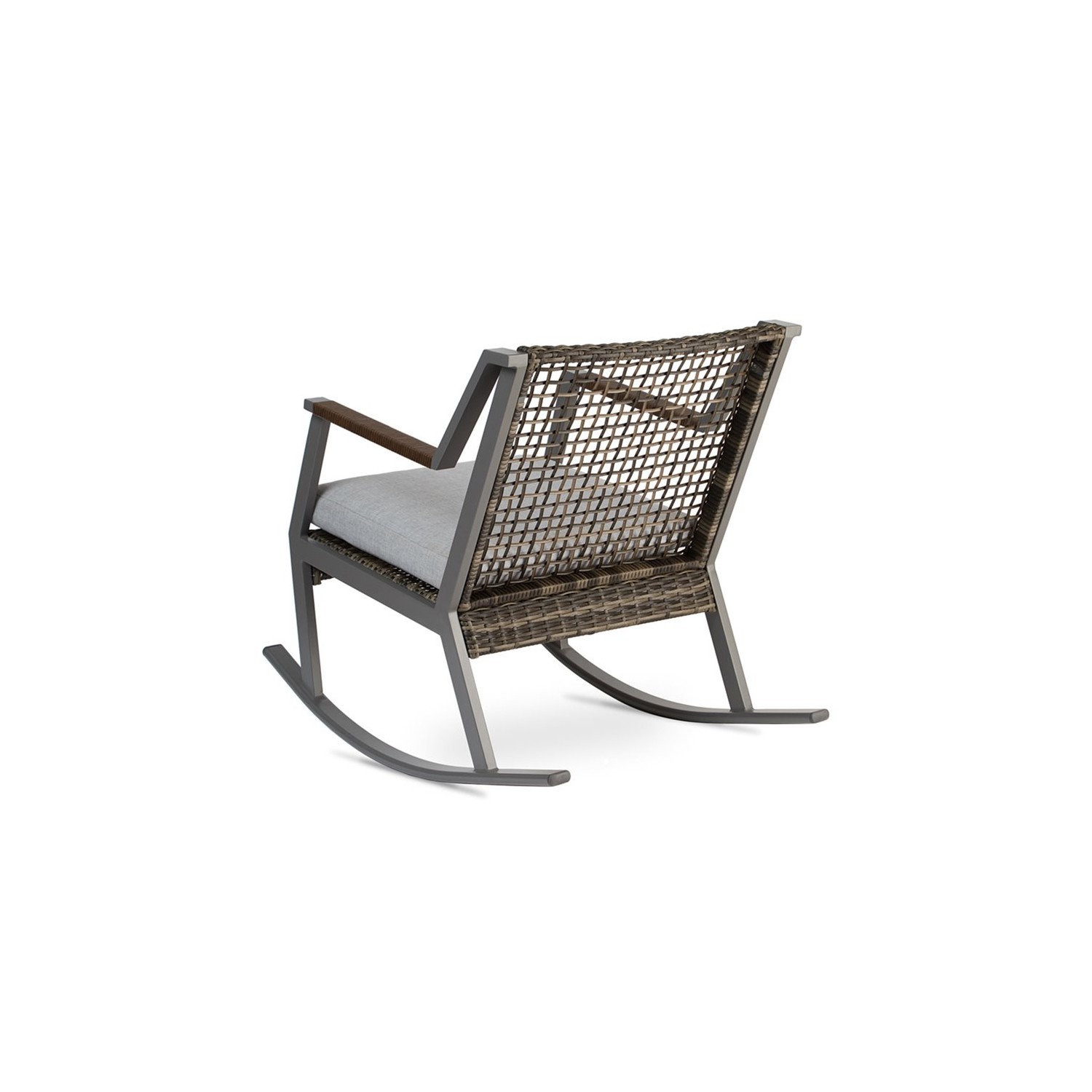 Chaise berçante de patio en aluminium Calvin de Real Flame - Gris