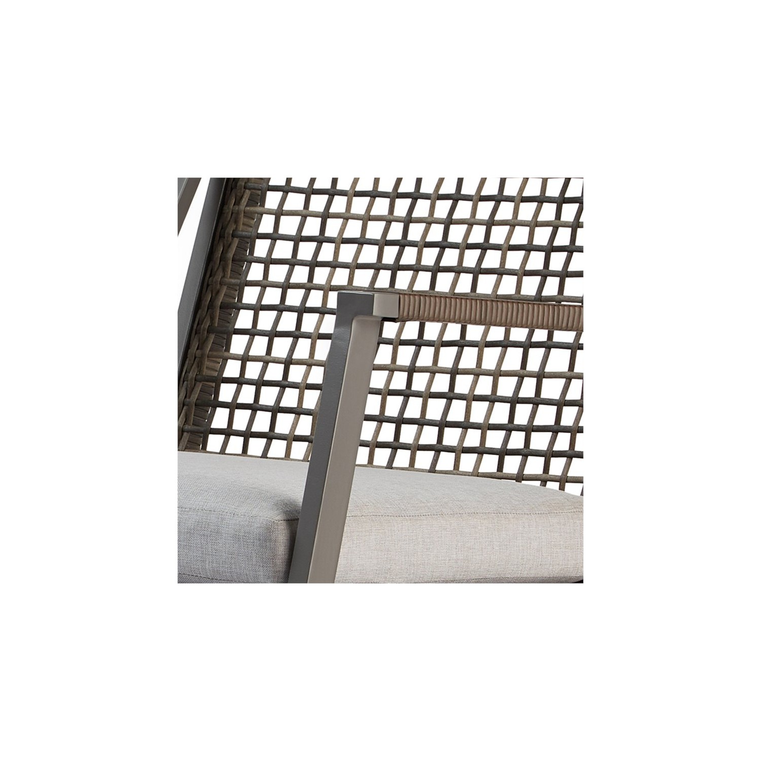 Chaise berçante de patio en aluminium Calvin de Real Flame - Gris