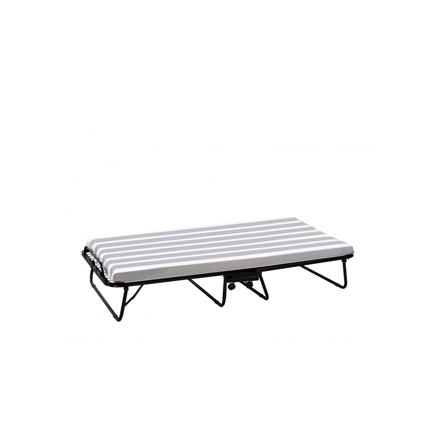 Titus Furniture 39" Fold-Up Contemporary Folding Bed with 4" Mattress - Twin - Black