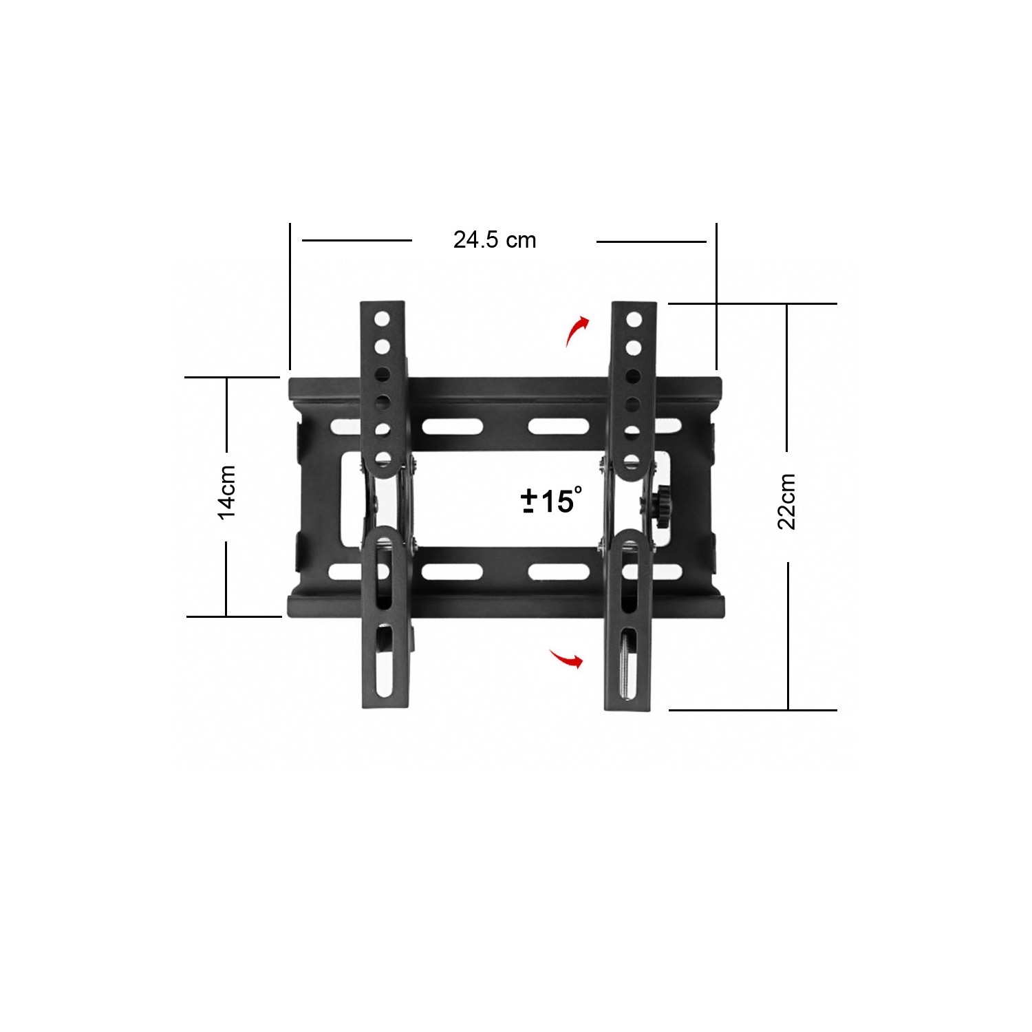 Support mural de téléviseur ACL à DEL d’axGear, inclinable, réglable jusqu’à 40 po, 25 kg