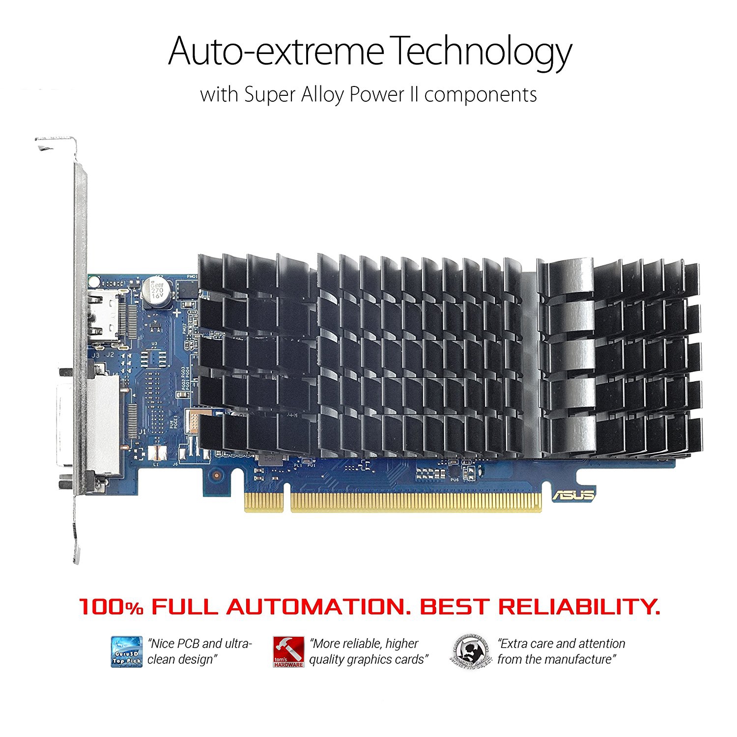 ASUS COMPONENTS VGA GT1030-2G-CSM 2GB GDDR5 NVIDIA GEFORCE GT 1030 PCI EXPRESS 3.0 GPU BOOST CLOCK:OPENGL4.5 OC MODE:150