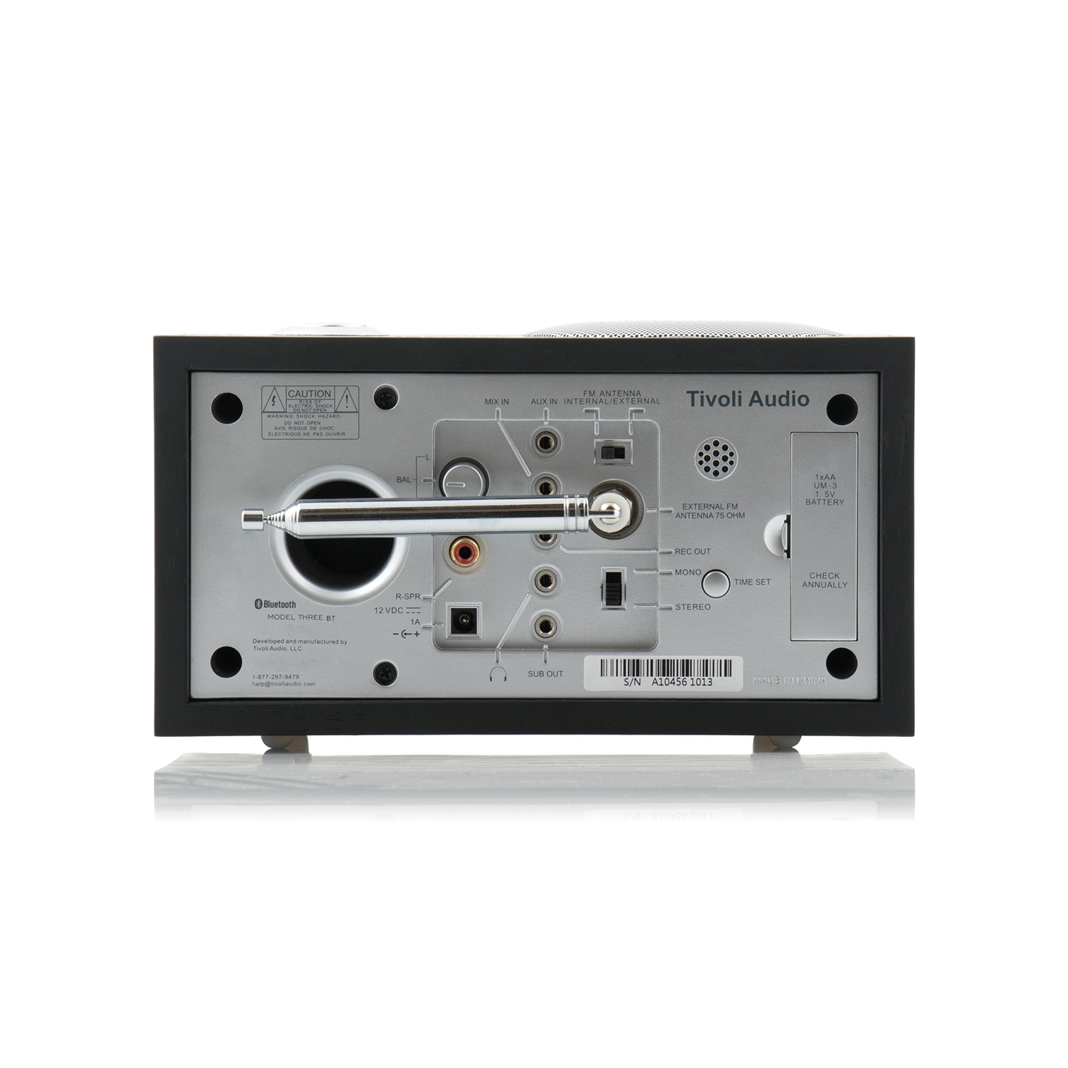 Radio-réveil Bluetooth M3BTBLK Model trois de Tivoli – Noir