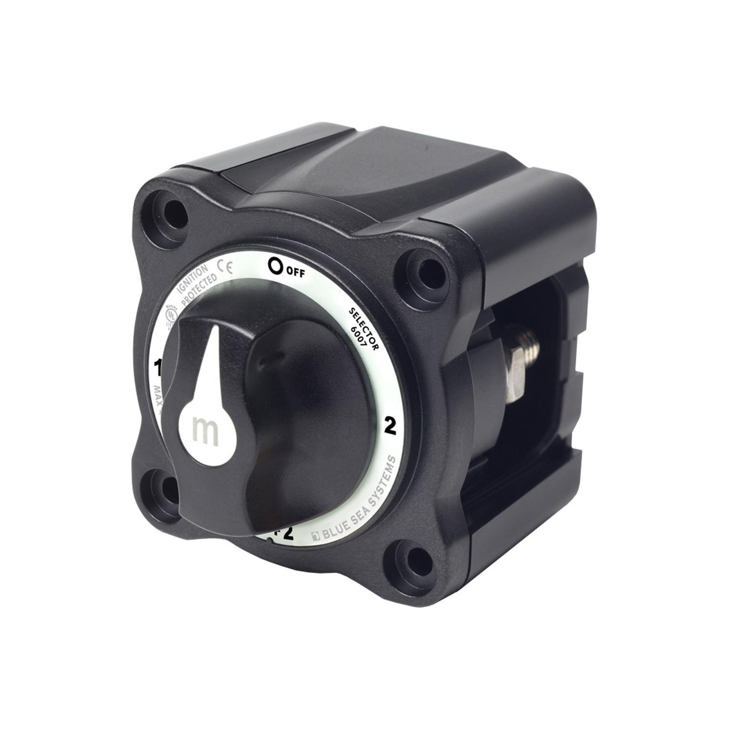 Blue Sea 6007200 Battery Switch Mini - 4 Position - Black