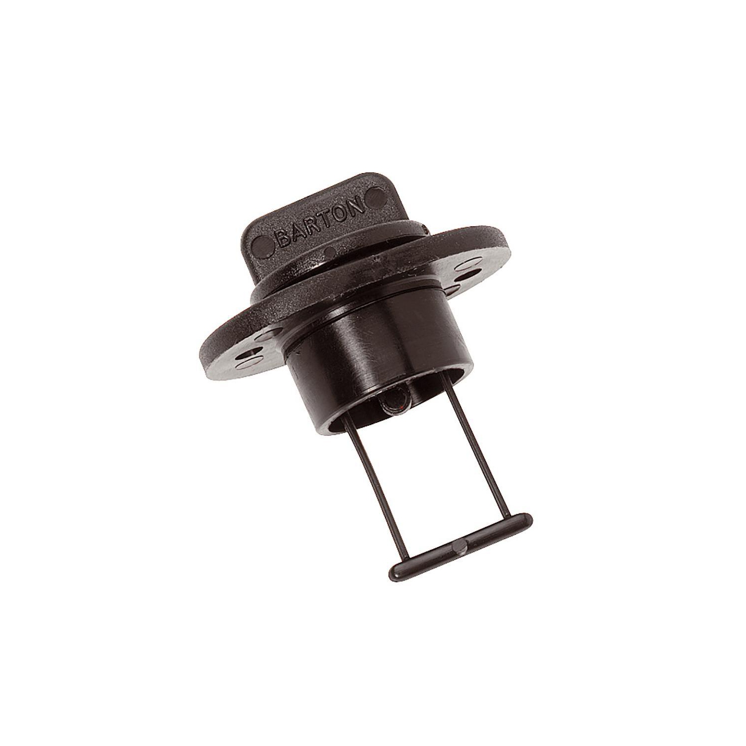 Barton Marine Drain Plug and Socket - 15mm Bore - Black