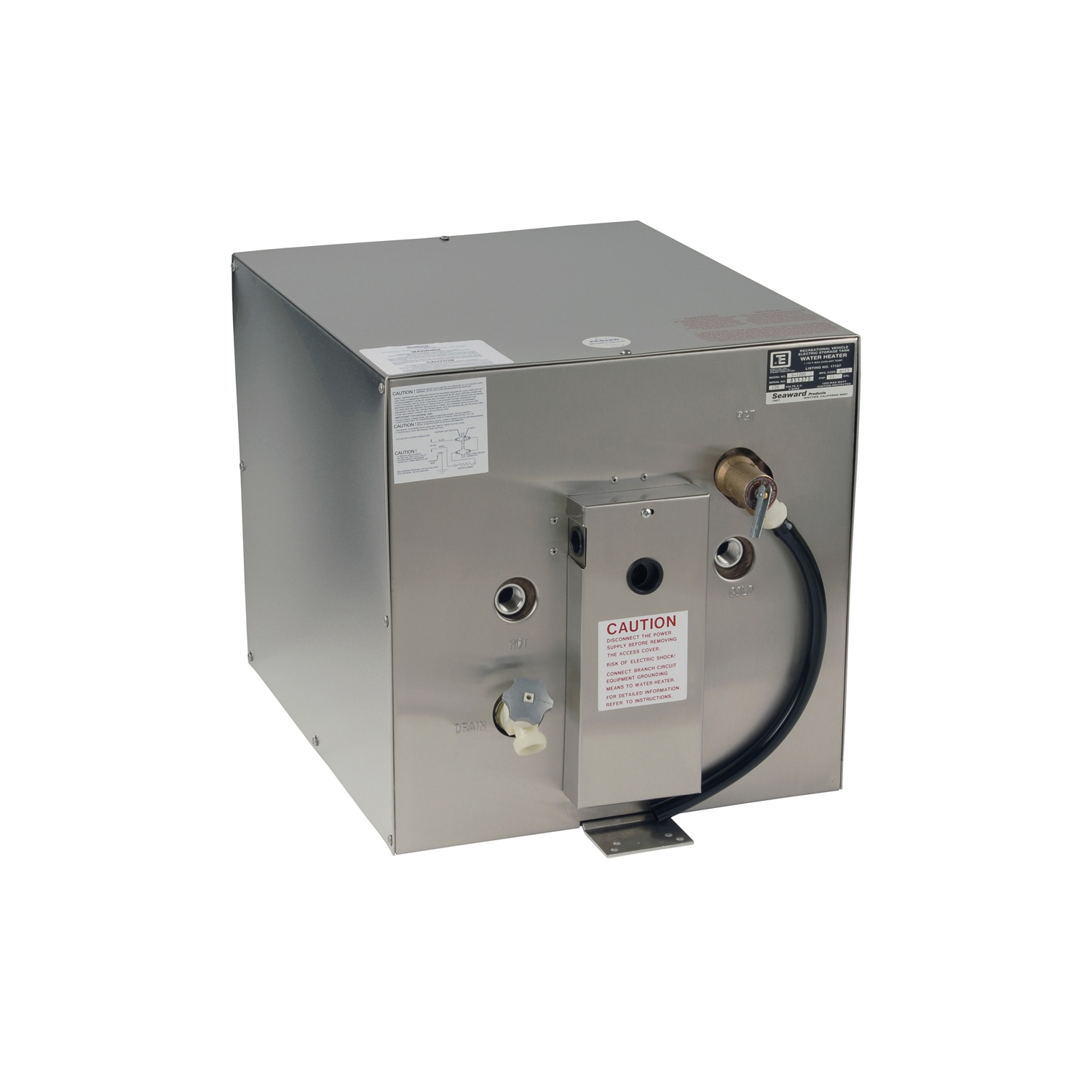 Whale Seaward 11 Gallon Hot Water Heater w-Rear Heat Exchanger - Stainless Steel - 120V - 1500W