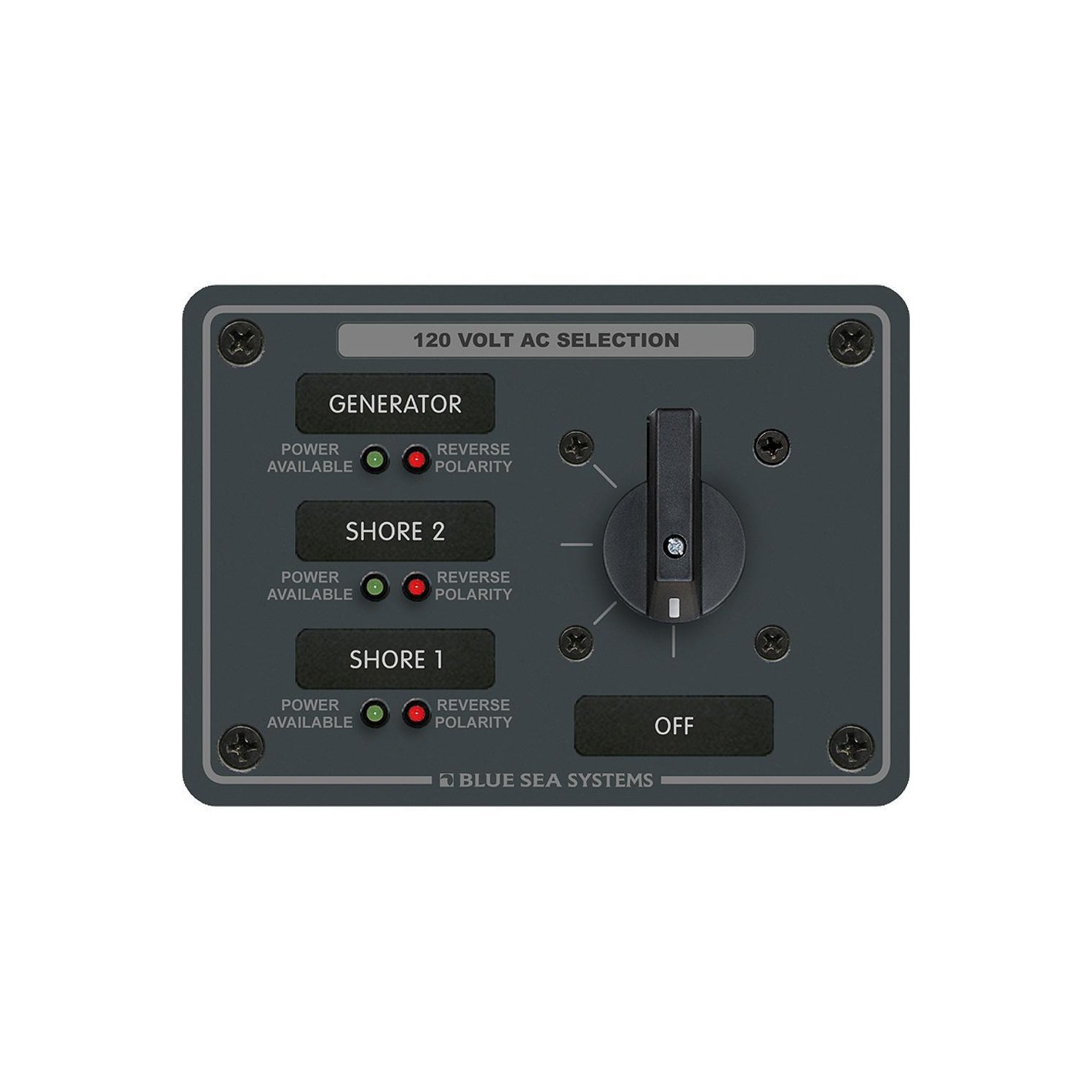 thumbnail image 2 of Blue Sea Systems 6337 AC Rotary Switch - OFF + 2 Positions 2 of 9