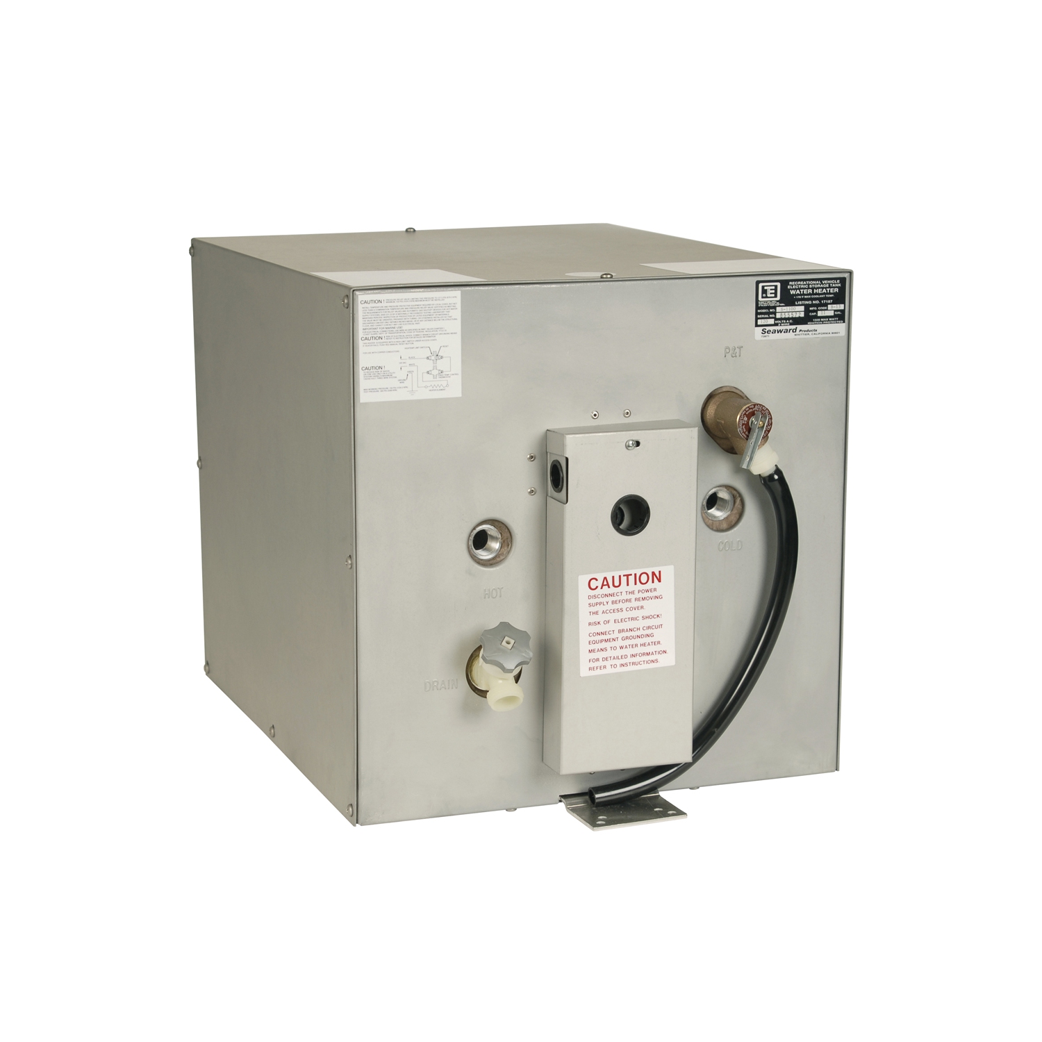 Whale Seaward 11 Gallon Hot Water Heater w-Rear Heat Exchanger - Galvanized Steel - 120V - 1500W