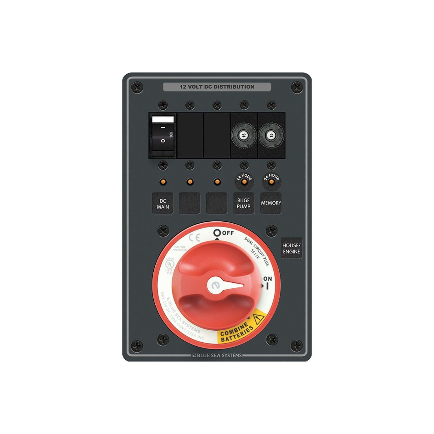 Blue Sea 8690 e-Series Dual Circuit Plus PN 5511e