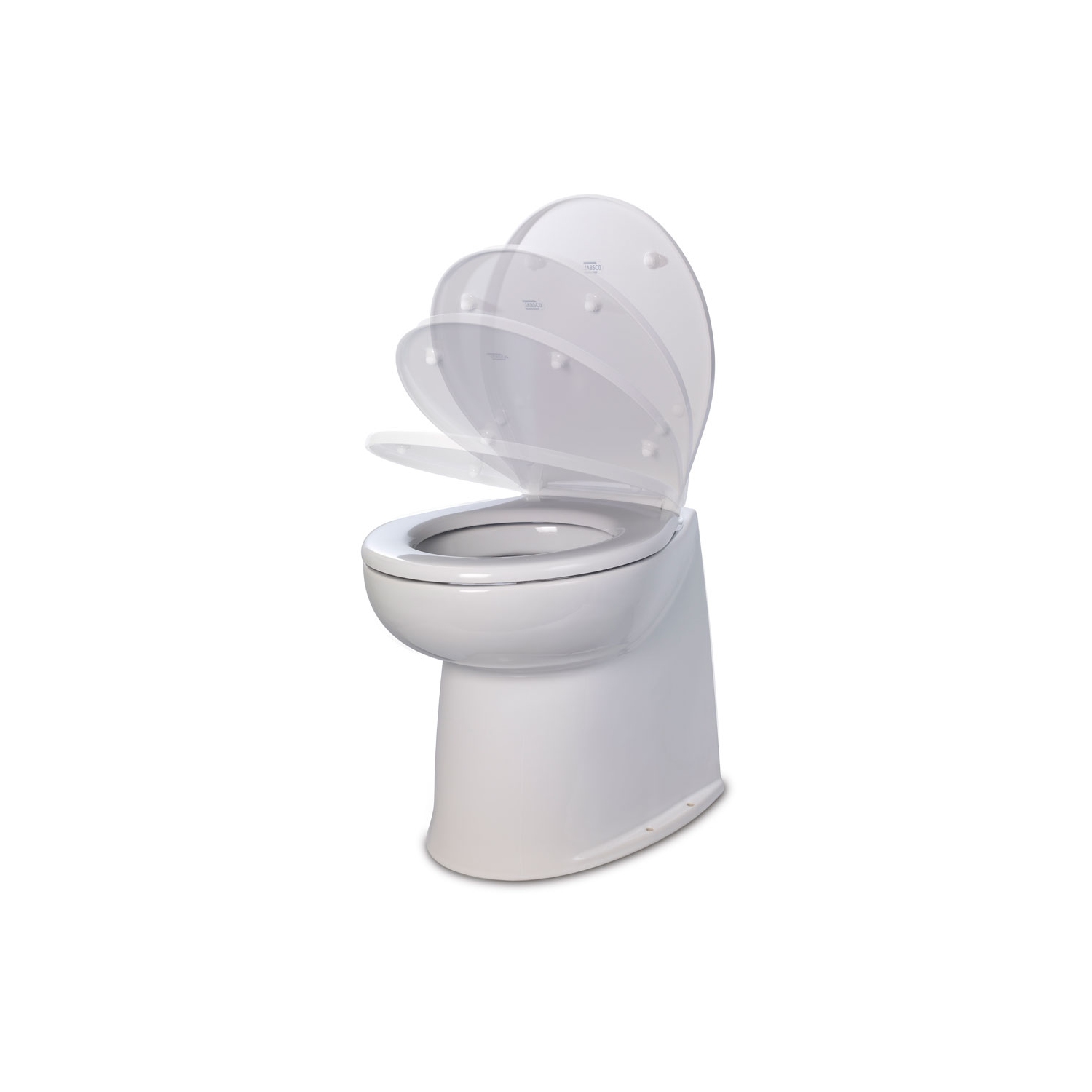 Jabsco 17" Deluxe Flush Fresh Water Electric Toilet w-Soft Close Lid - 12V