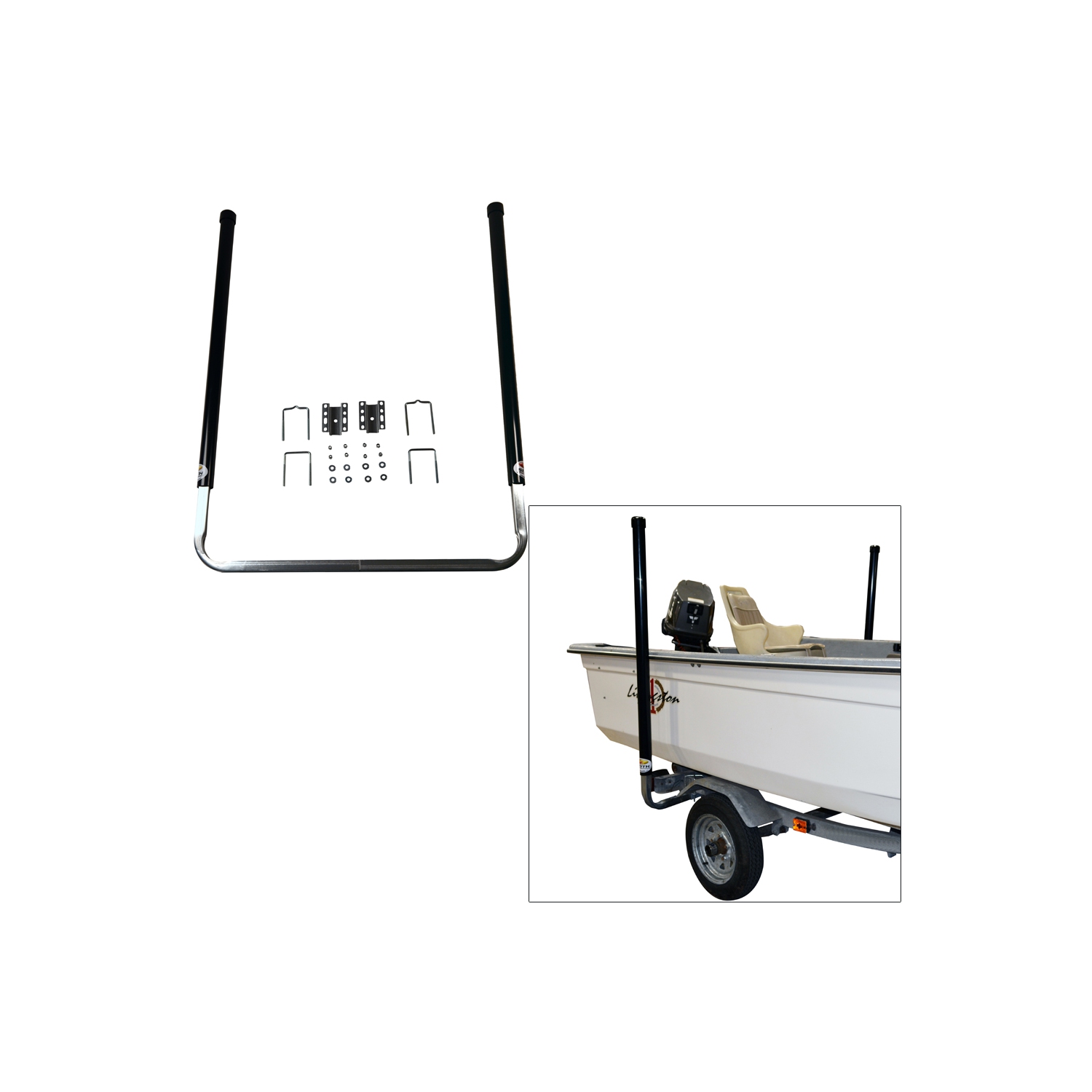 C.E. Smith 60" PVC Post Guide-On w-Unlighted Posts - Black