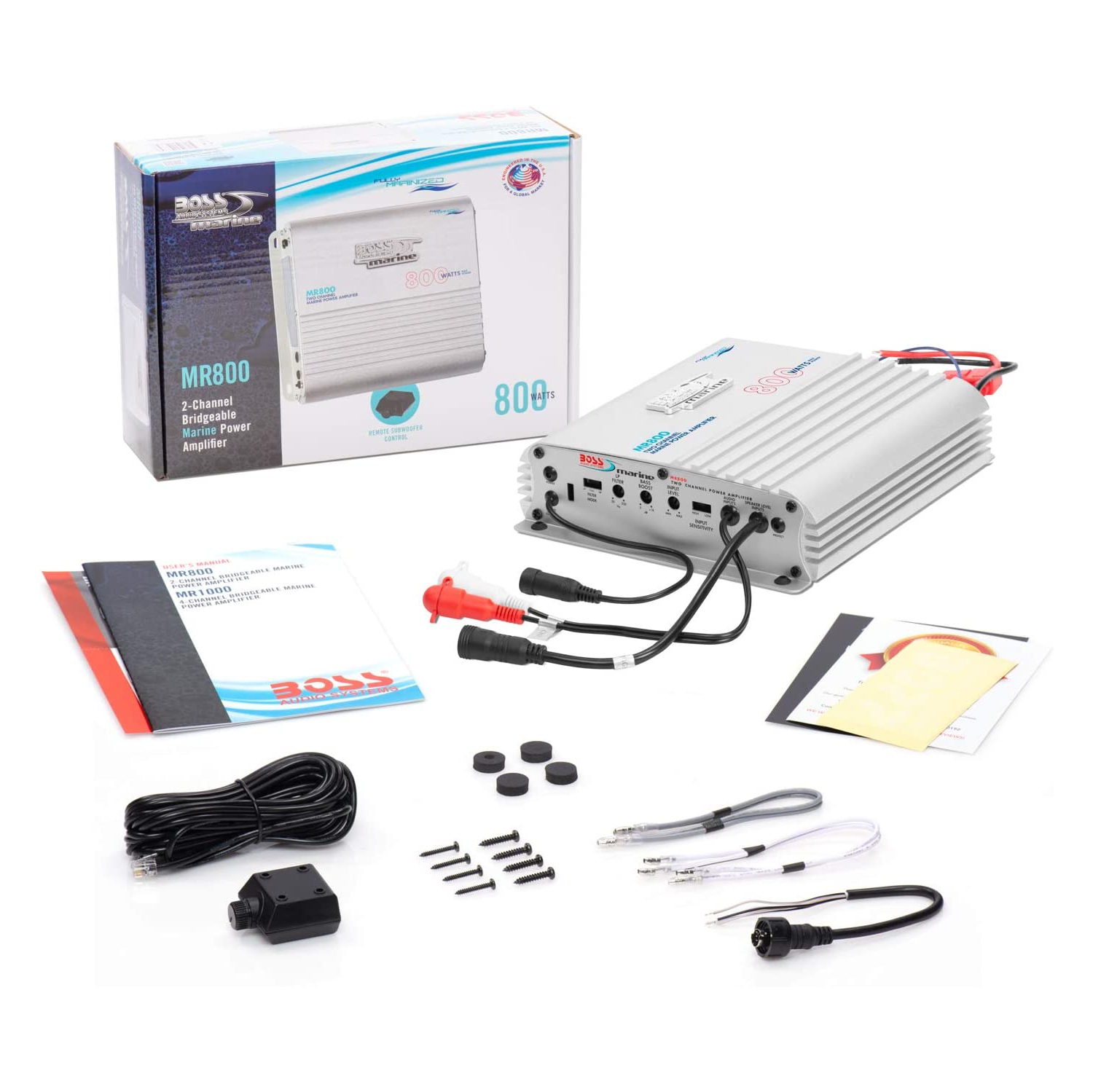 Boss Audio MR800 Marine Power Amplifier 2-Channel MOSFET Bridgeable