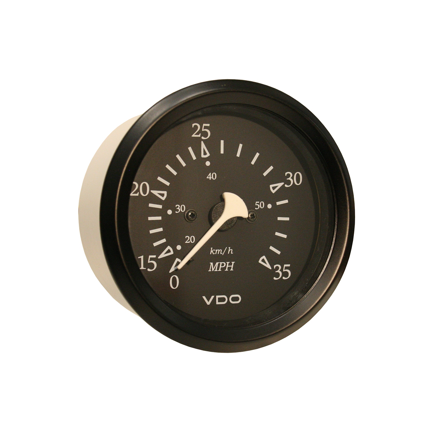 VDO Allentare Black 35MPH 3-3-8" Pitot Speedometer - Black Bezel