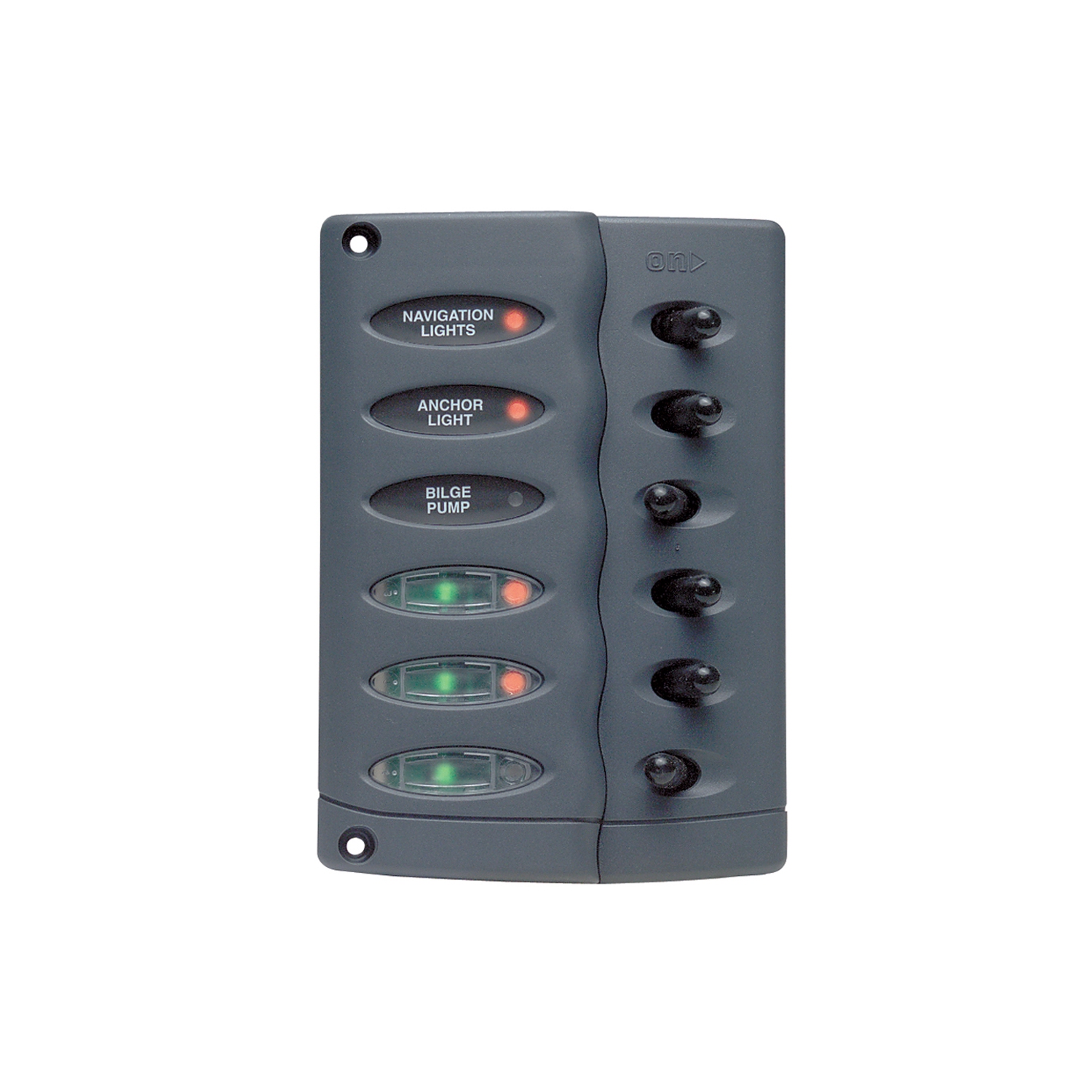 Marinco Contour Switch Panel - Waterproof 6 Way
