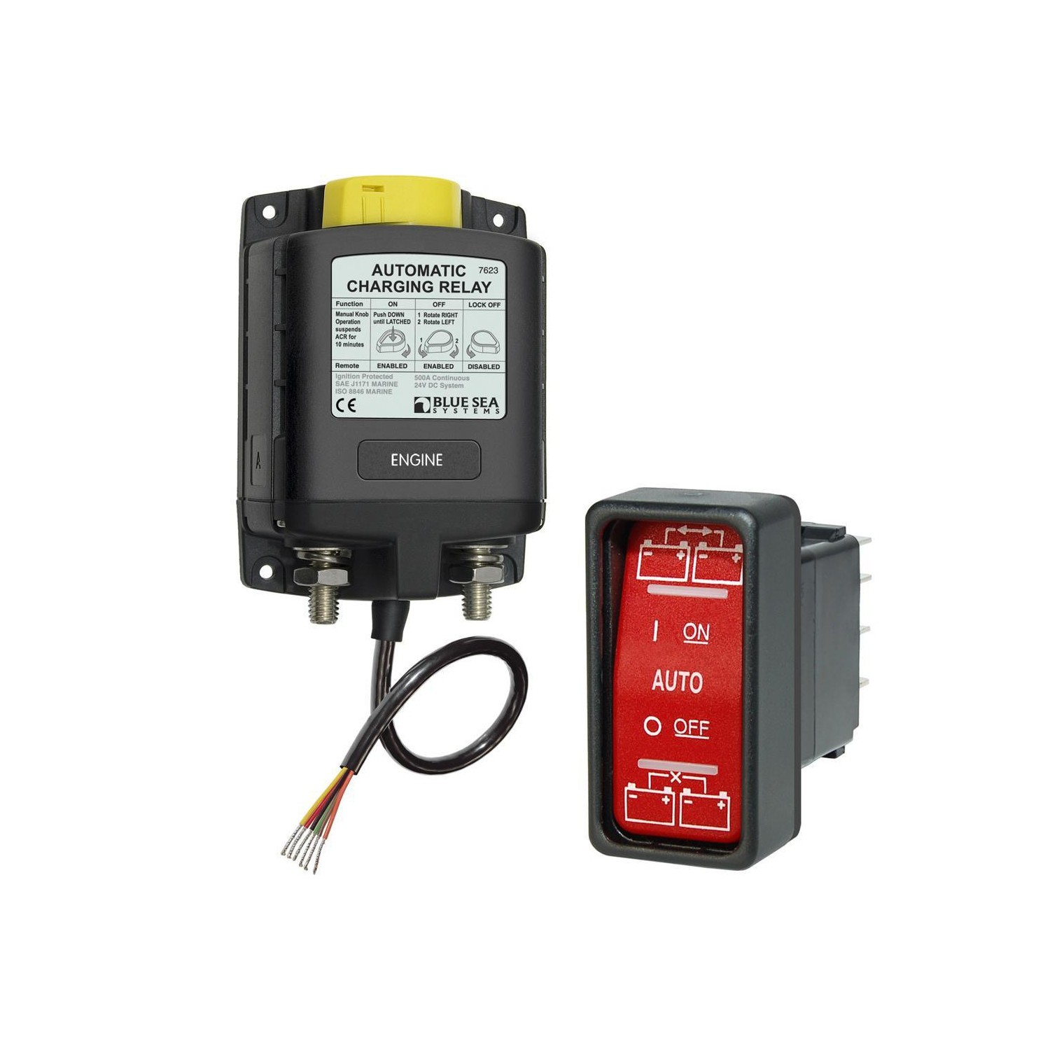 Blue Sea 7623 ML-Series Heavy Duty Automatic Charging Relay - 24V