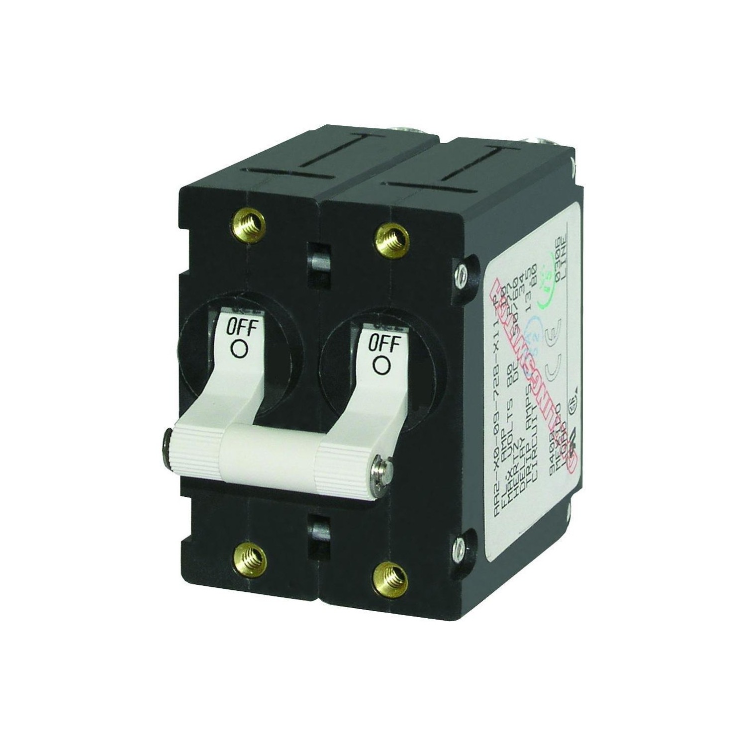 Blue Sea 7235 A-Series Double Pole Toggle - 15A - White