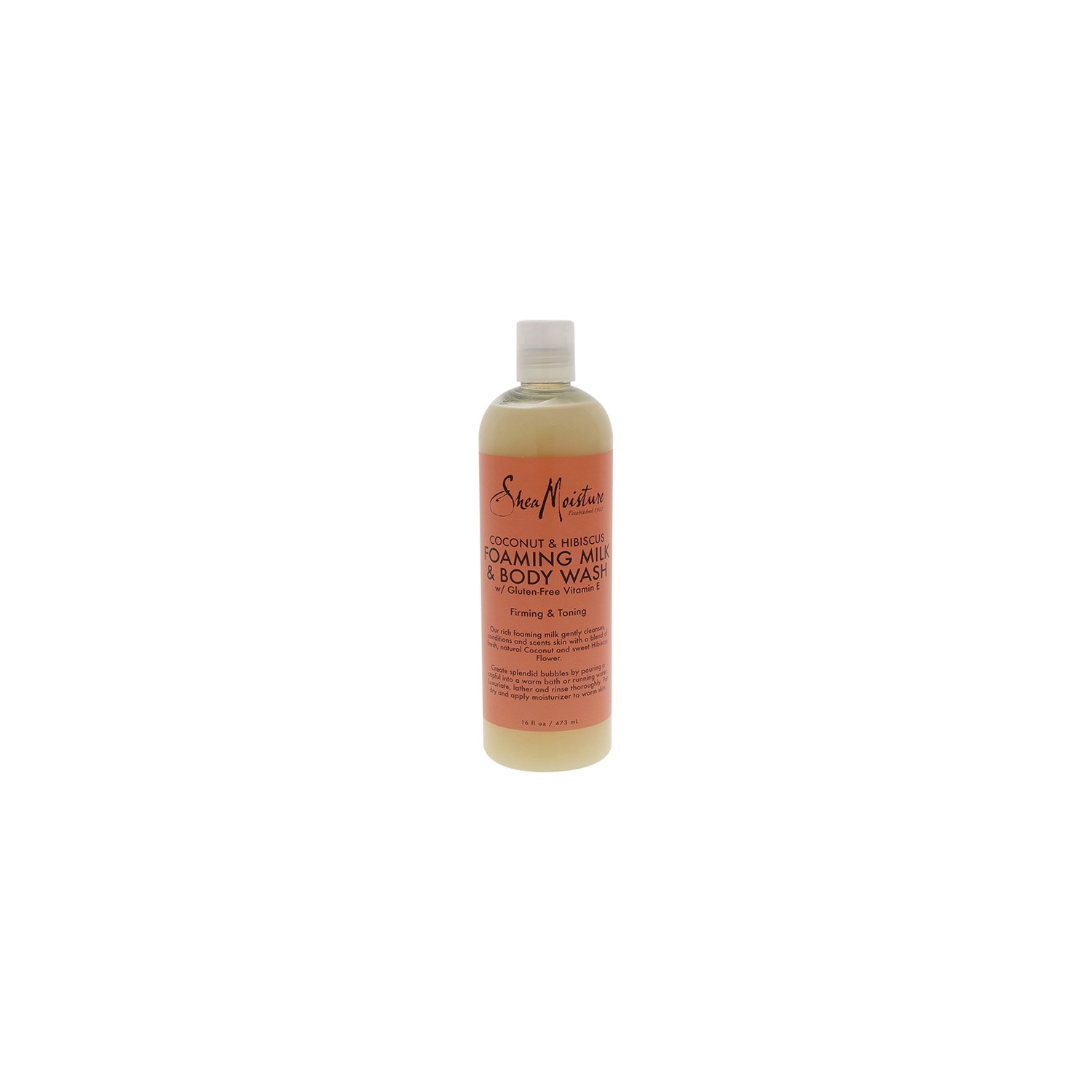 shea moisture coconut & hibiscus foaming milk & body wash