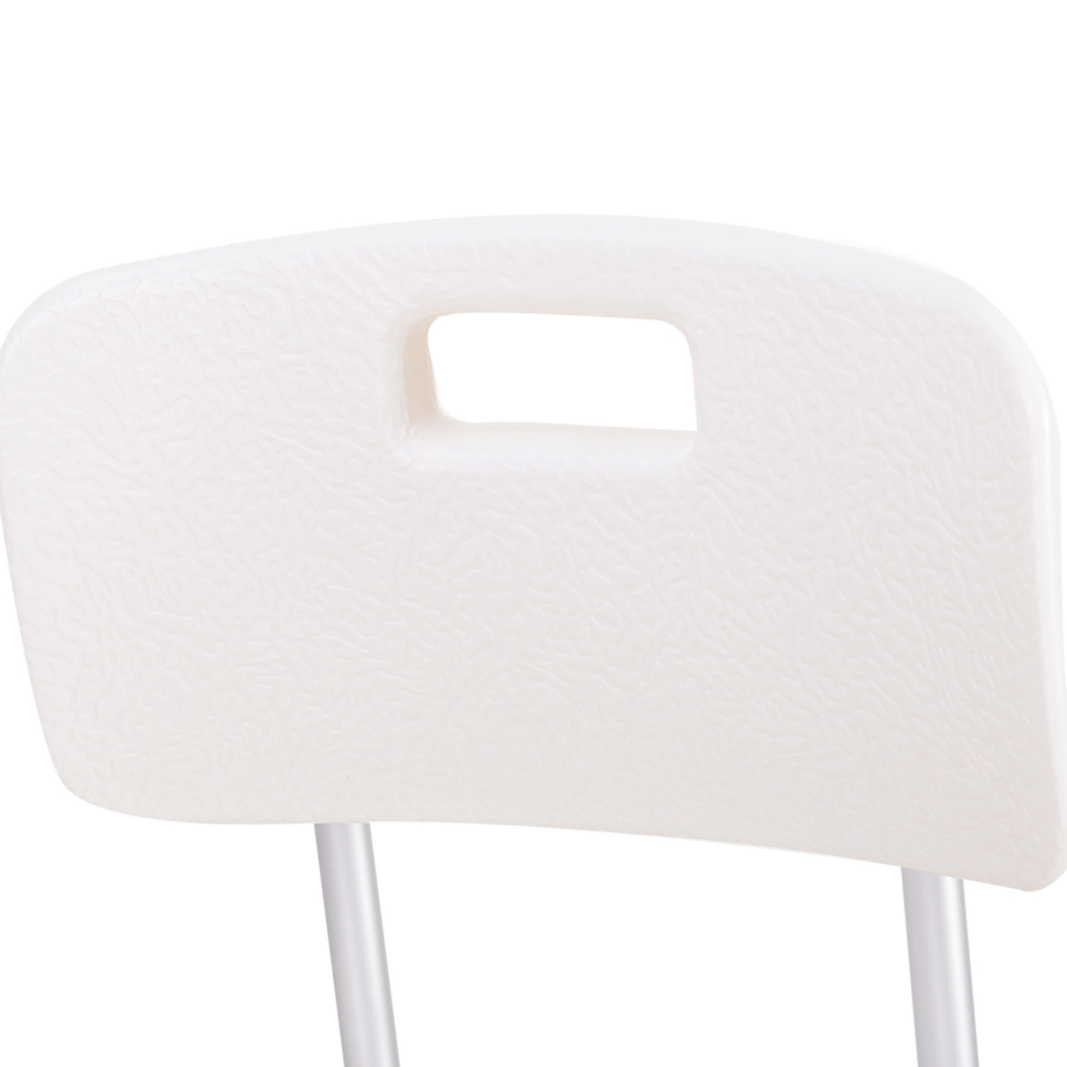HOMCOM Bath Chair with Back, Adjustable Height Non-slip Shower Stool Bench Tool-Free Assembly Bathroom Aids, White