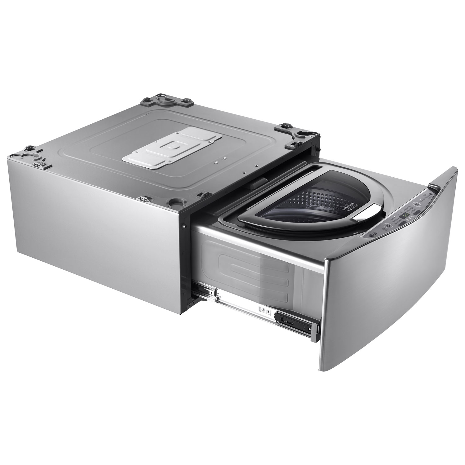 27 po 1,1 pi³ SideKick de LG pour Laveuse sur socle - Inox - BO - Parfait état