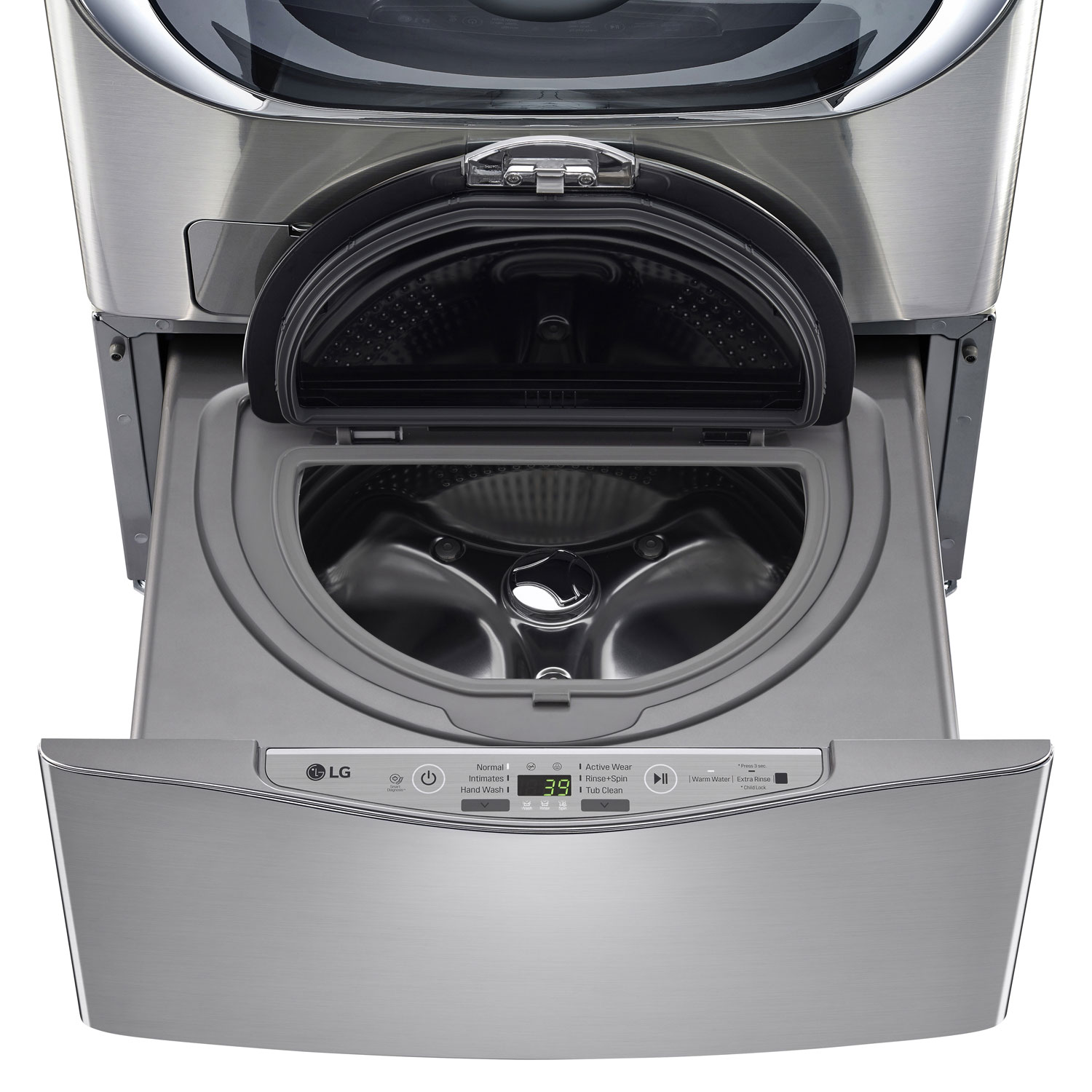 27 po 1,1 pi³ SideKick de LG pour Laveuse sur socle - Inox - BO - Parfait état