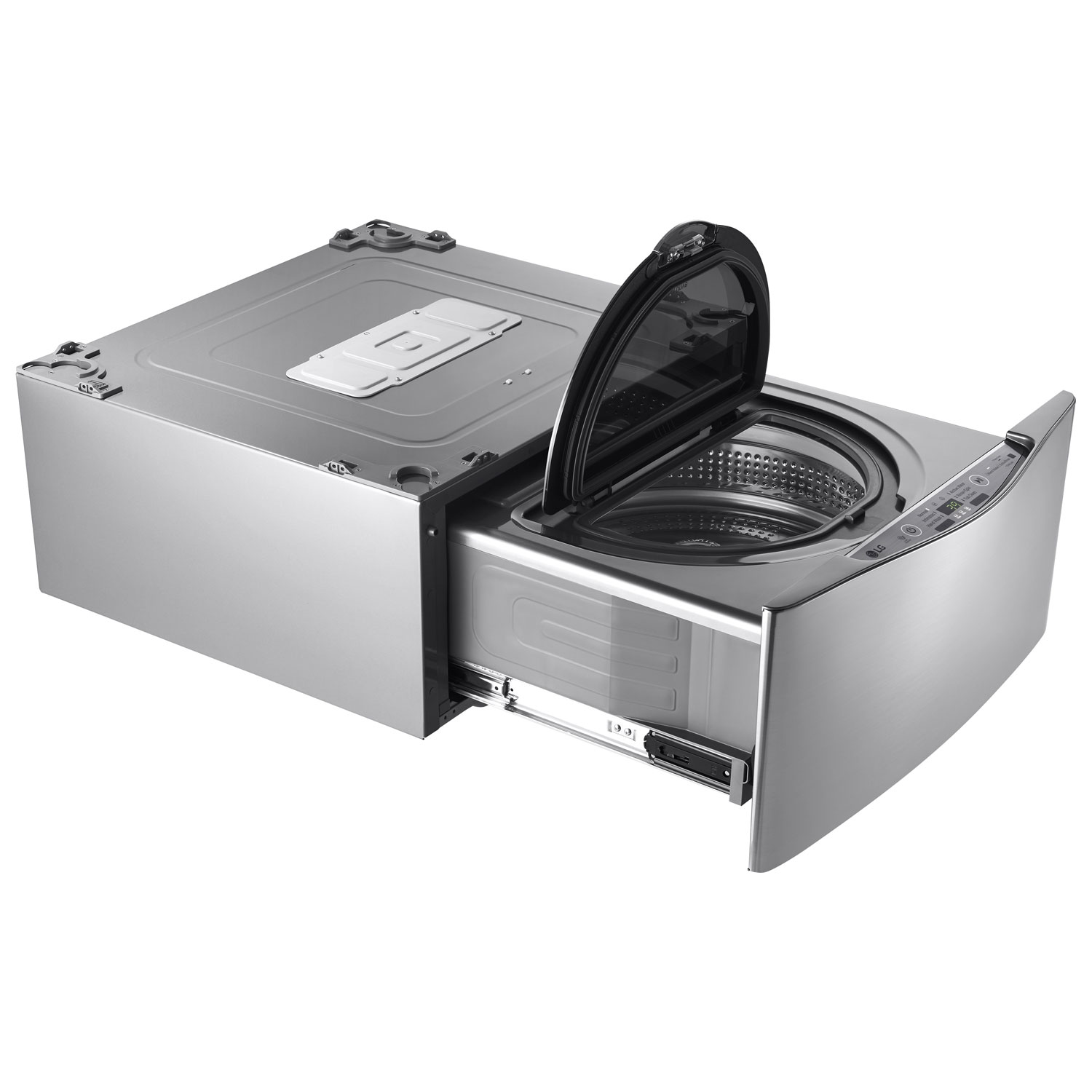 27 po 1,1 pi³ SideKick de LG pour Laveuse sur socle - Inox - BO - Parfait état