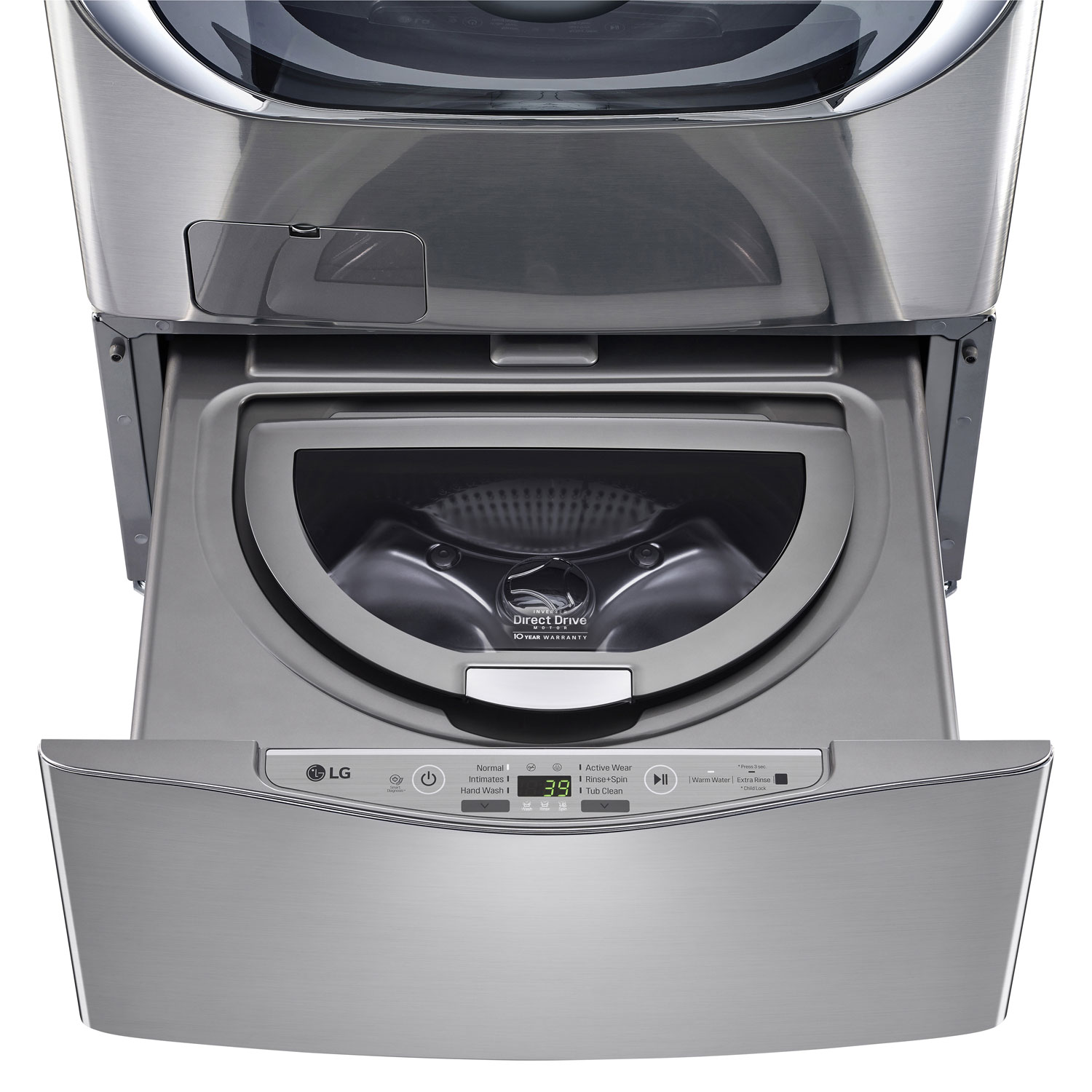 27 po 1,1 pi³ SideKick de LG pour Laveuse sur socle - Inox - BO - Parfait état