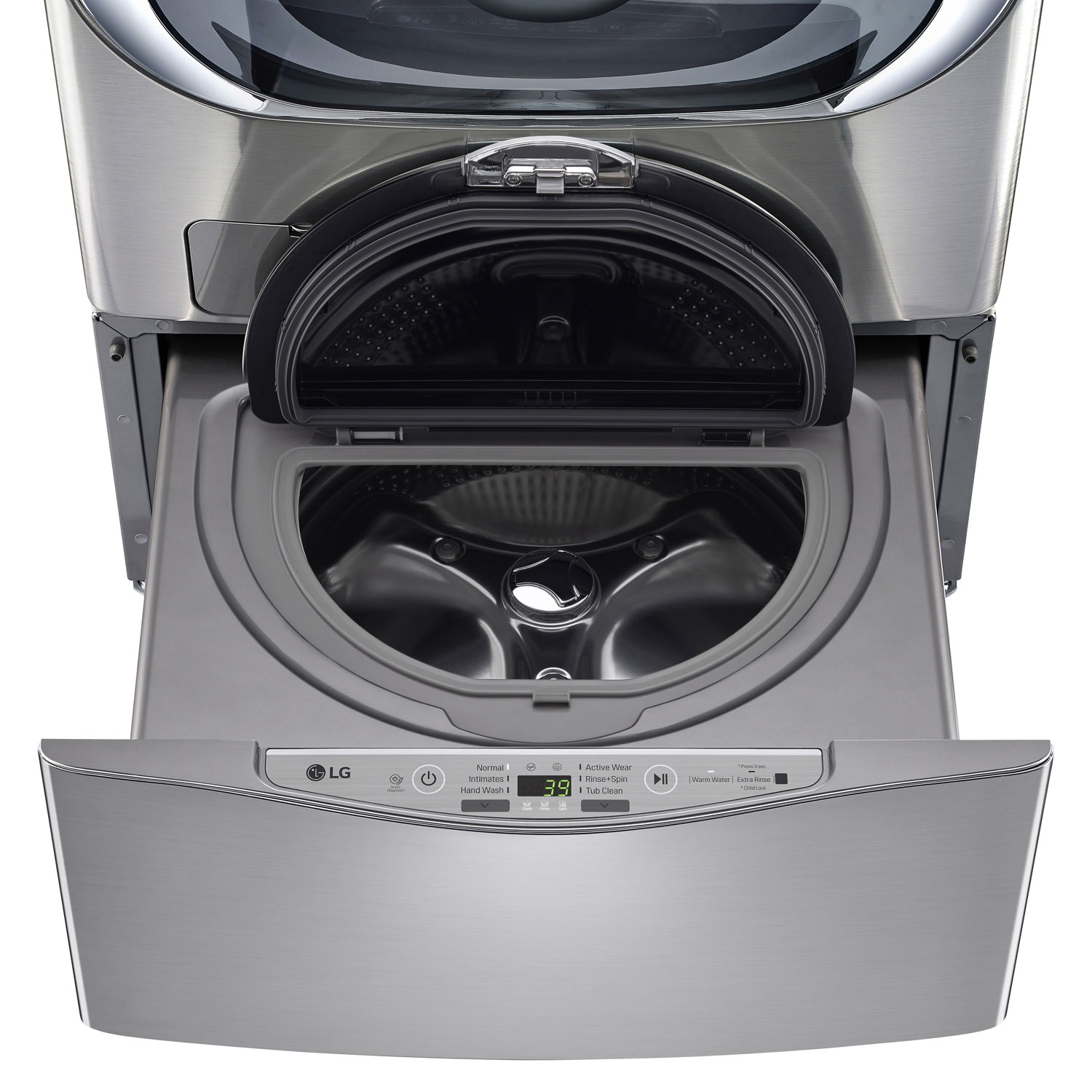 27 po 1,1 pi³ SideKick de LG pour Laveuse sur socle - Inox - BO - Parfait état