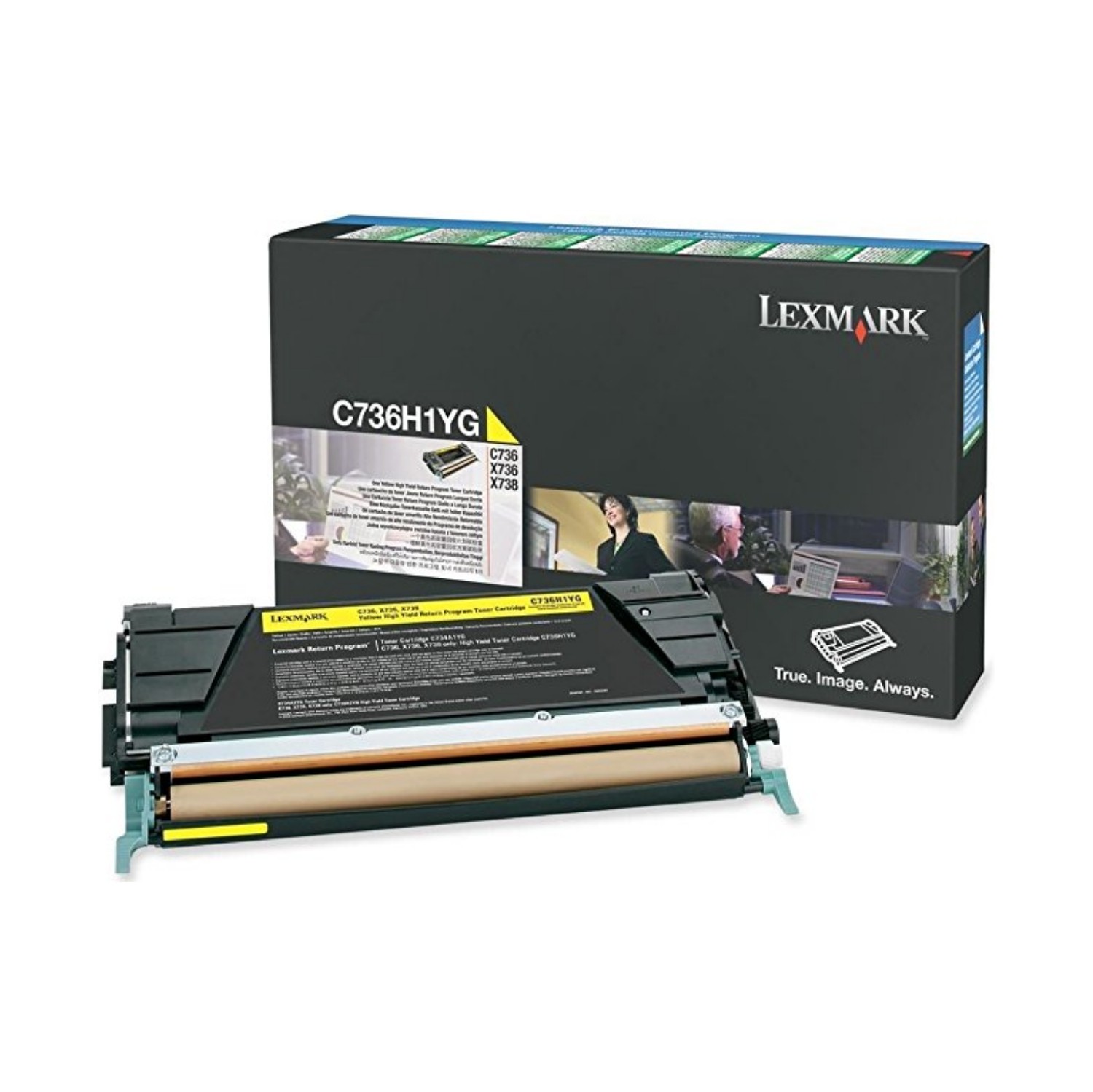 Lexmark C736 X736 X738 Magenta, Cartouche de Toner d’origine, Haut Rendement