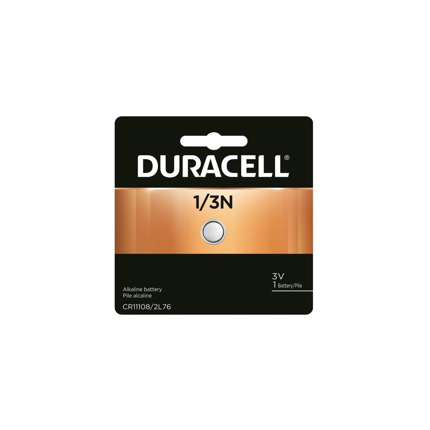 Paquet de 8 piles au lithium Duracell DL1/3N de 3 V.