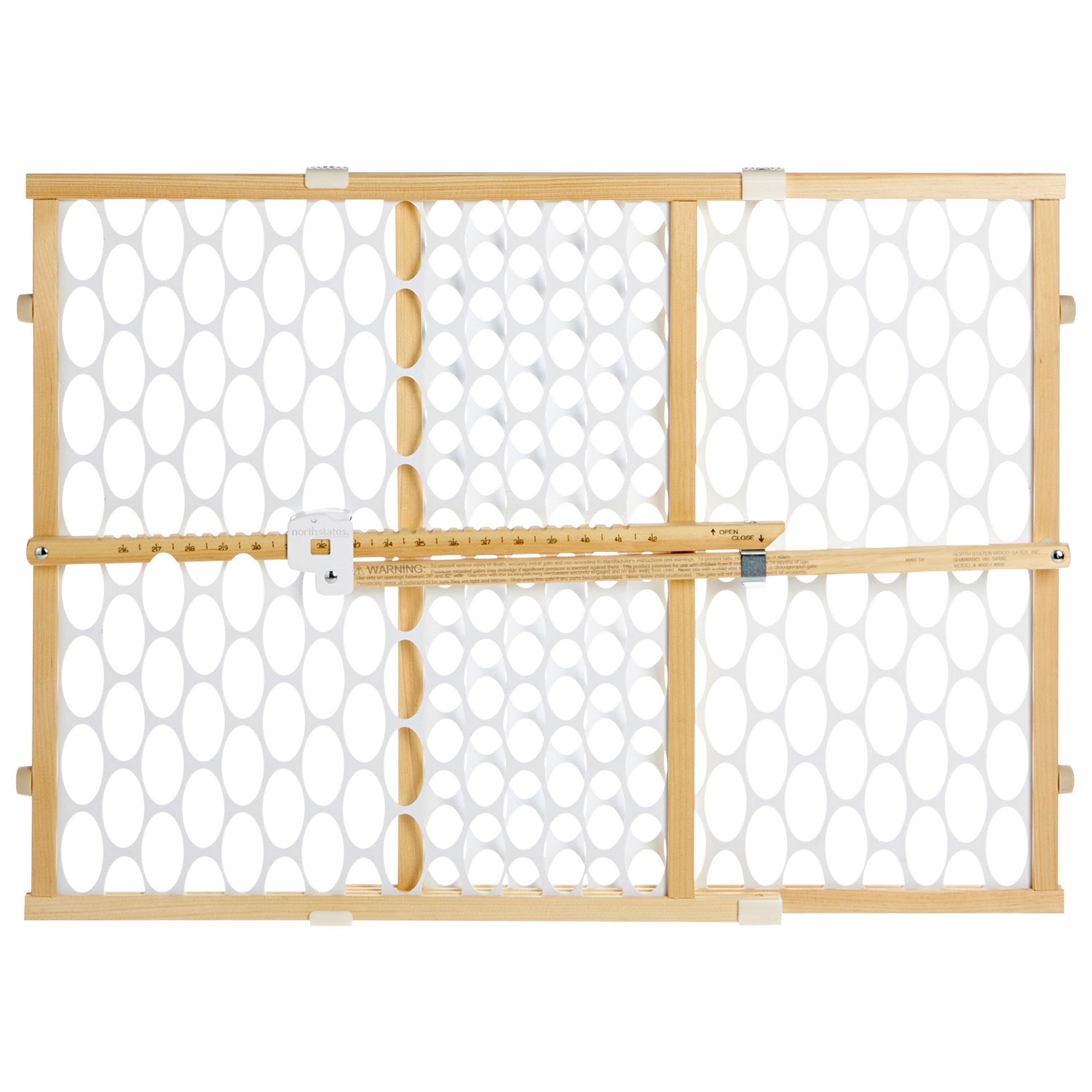 North States Quick-Fit Pressure Mounted Safety Gate - Natural/White
