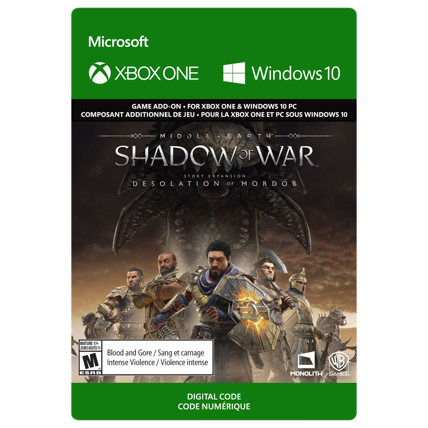 Middle Earth: Shadow of War Desolation of Mordor (Xbox One) - Digital Download