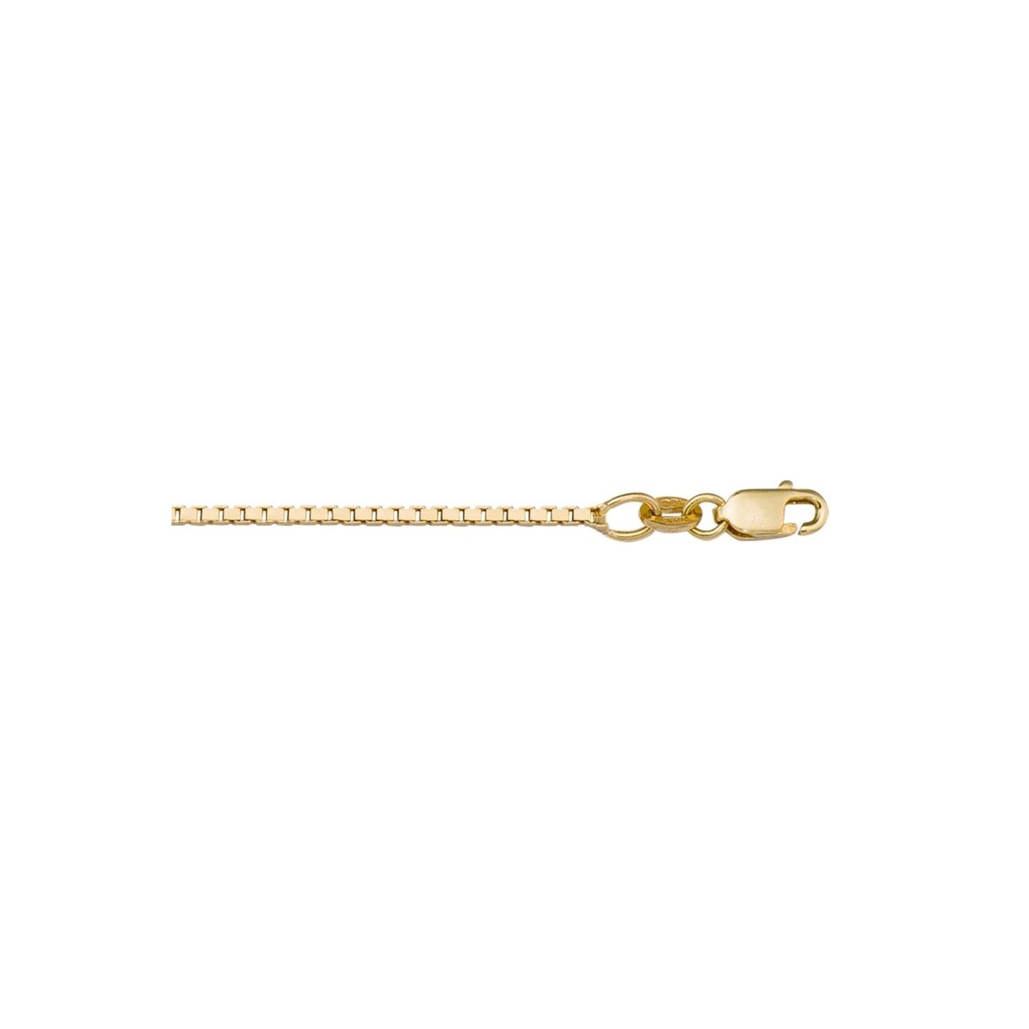 10K 24'' Yellow Gold Solid Box Link 1.3 mm Italian Chain with Lobster CLasp Men or Women TN1121024