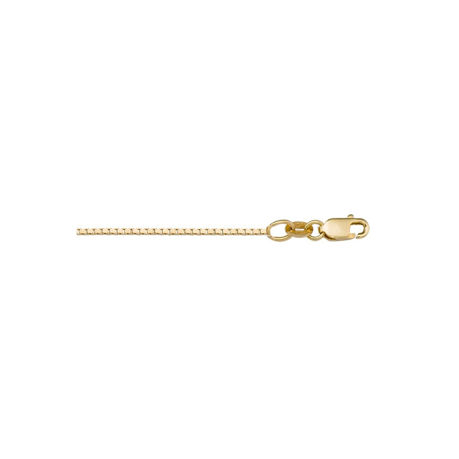 10K 20'' Yellow Gold Box Link 1.0 mm Italian Chain with Lobster Clasp TN1111020