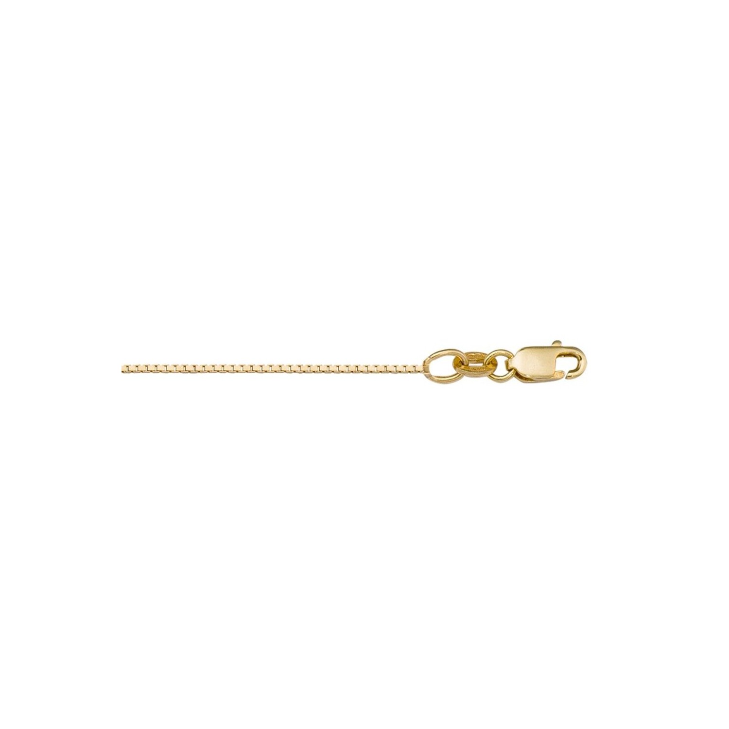 10K 20'' Yellow Gold Box Link 0.8 mm Italian Chain With Lobster Clasp TN1101020