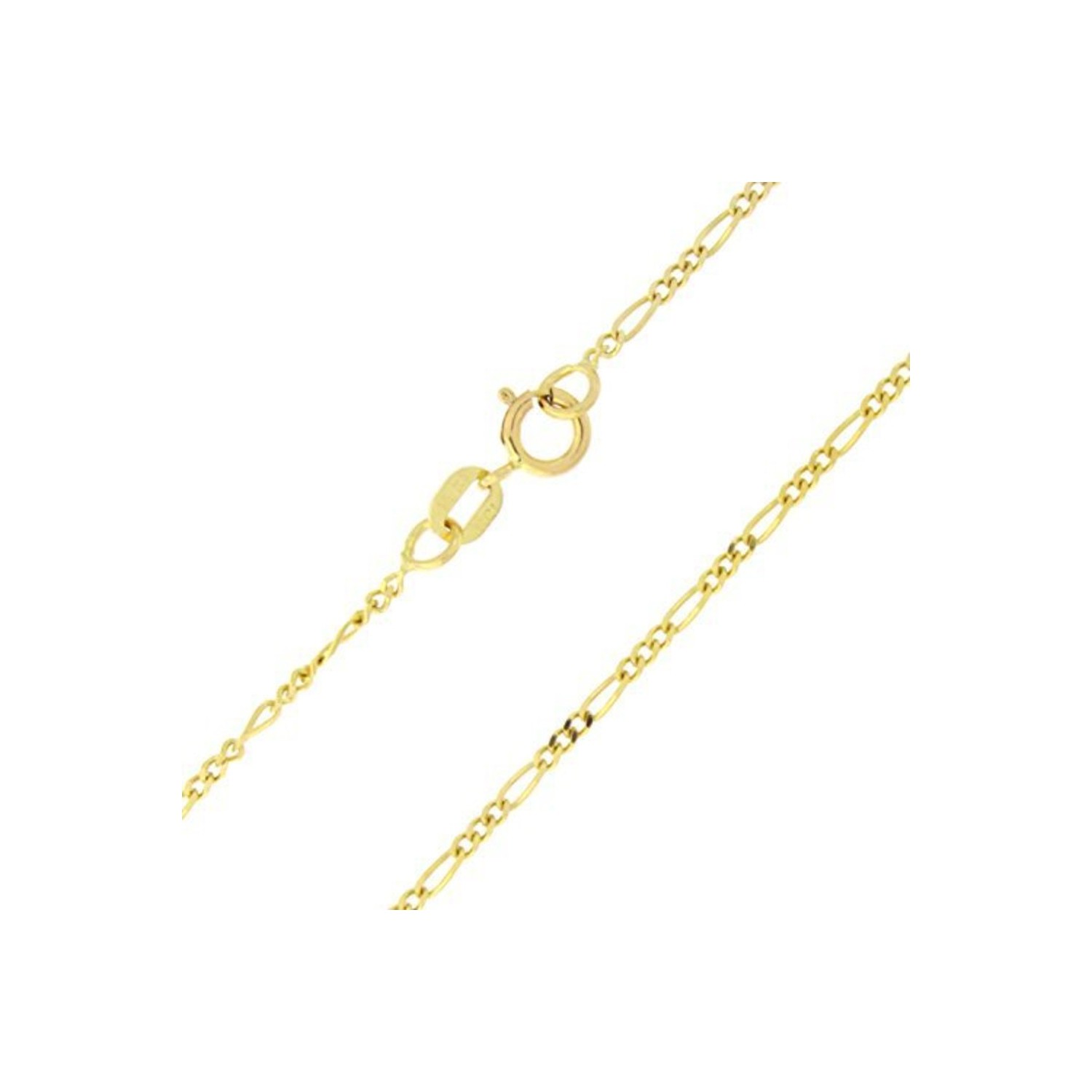 10K 16'' Yellow Gold Figaro Link 1.2 mm Italian Chain With Lobster Clasp TN3011016