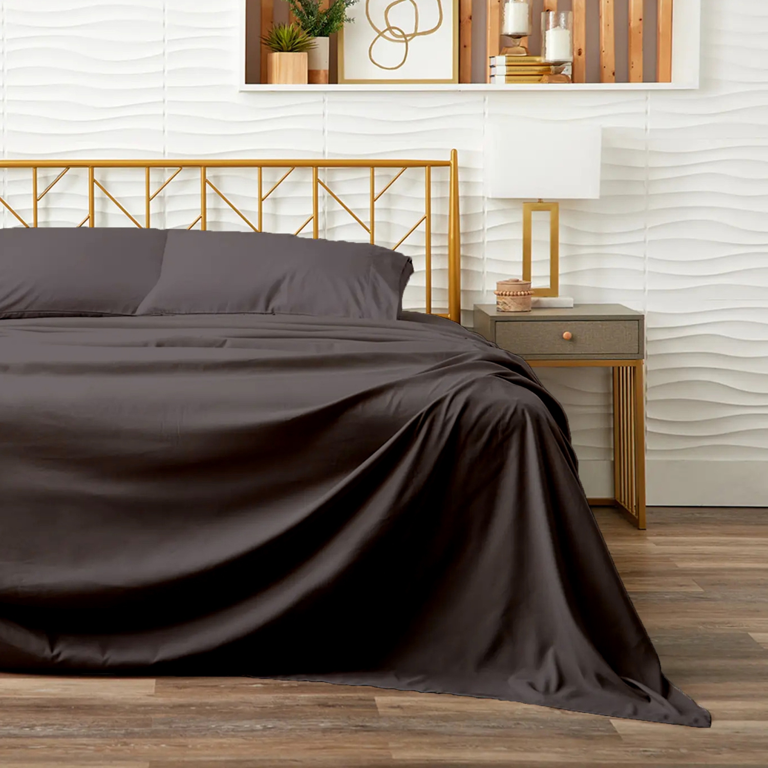 EGYPTIAN COMFORT - Silky Smooth Lightweight Bed Sheet Set - Brushed Micro - Deep Pocket - 4 Piece Set