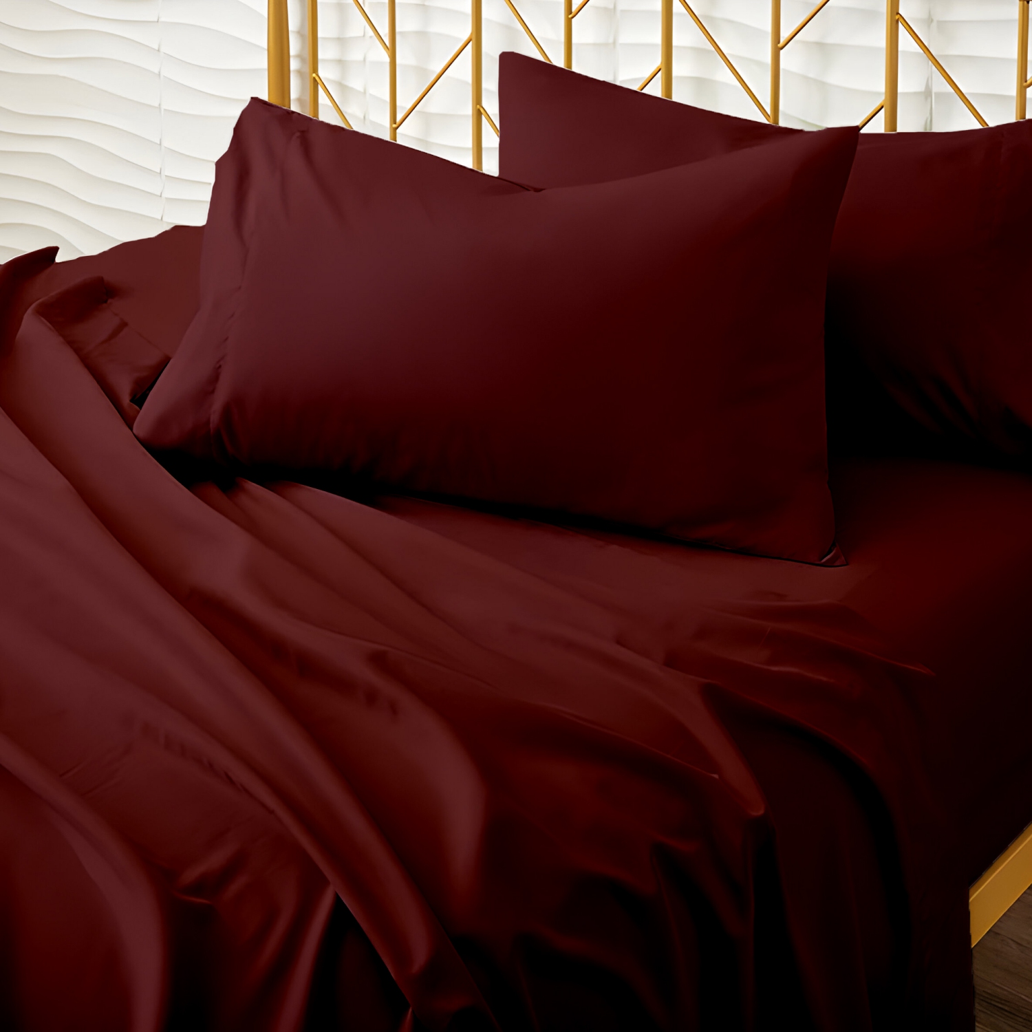 EGYPTIAN COMFORT - Silky Smooth Lightweight Bed Sheet Set - Brushed Micro - Deep Pocket - 4 Piece Set