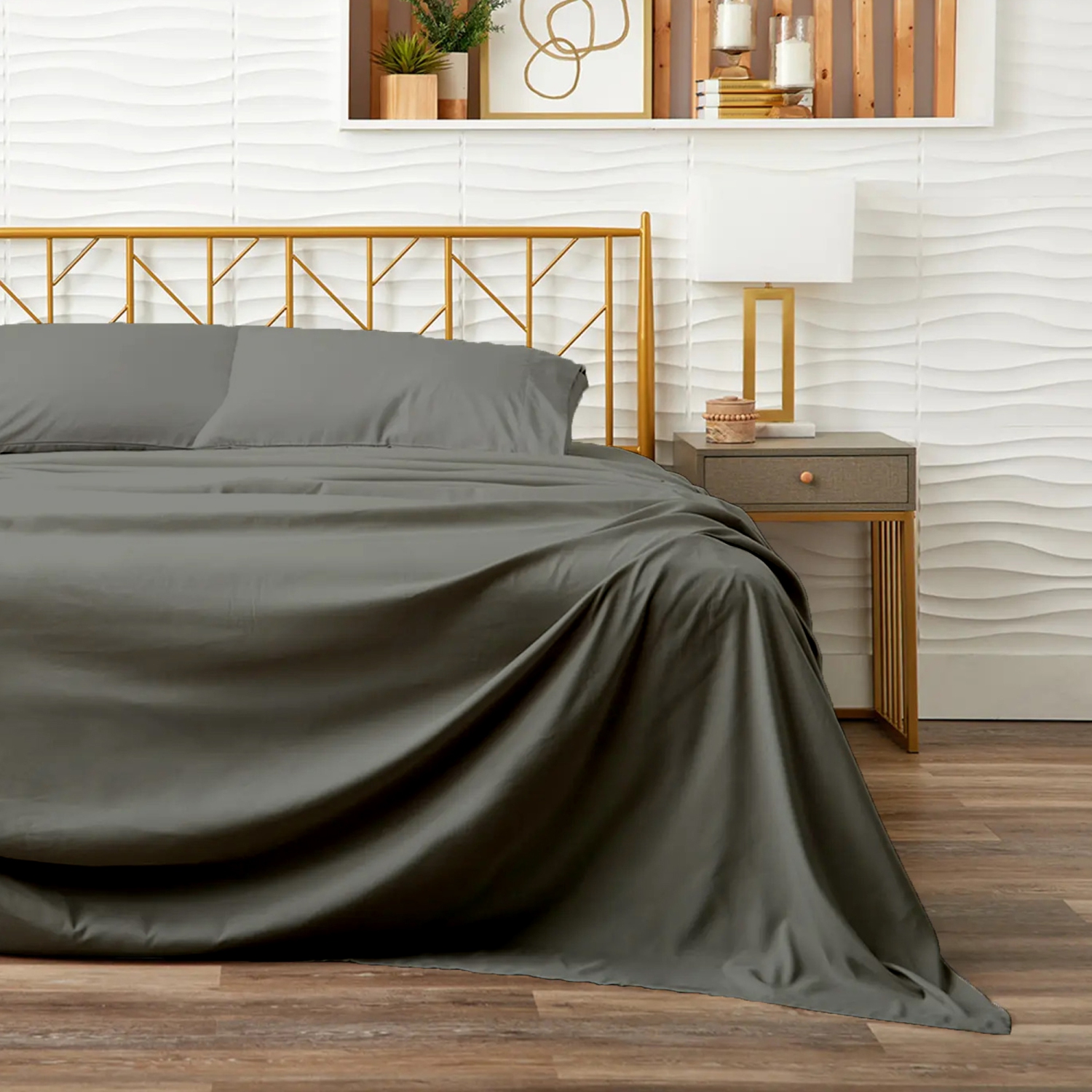 CONFORT ÉPITATIQUE - Ensemble de draps doux, soyeux et légers - Microfibre brossé - Enveloppe profonde - Ensemble de 4 pièces