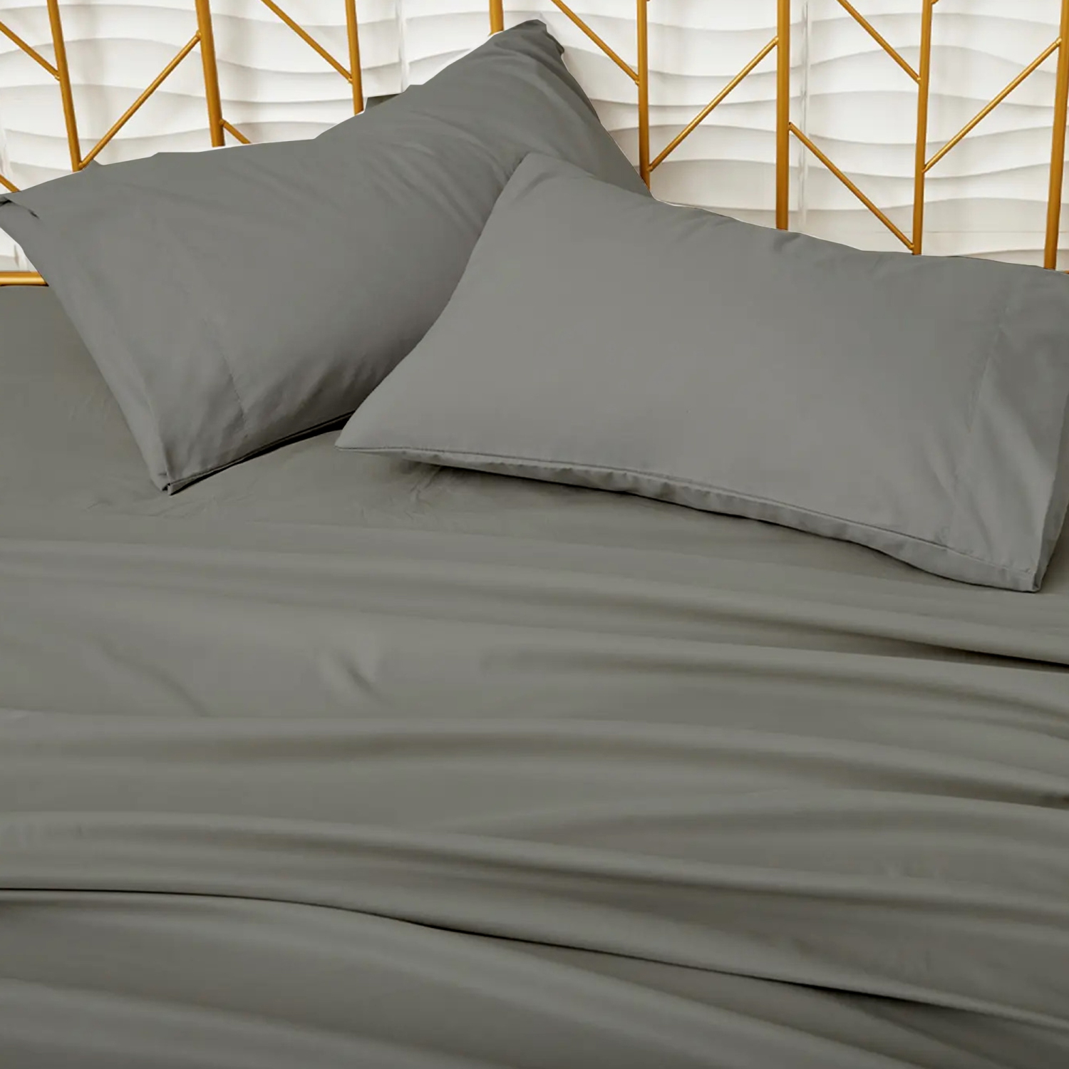 CONFORT ÉPITATIQUE - Ensemble de draps doux, soyeux et légers - Microfibre brossé - Enveloppe profonde - Ensemble de 4 pièces