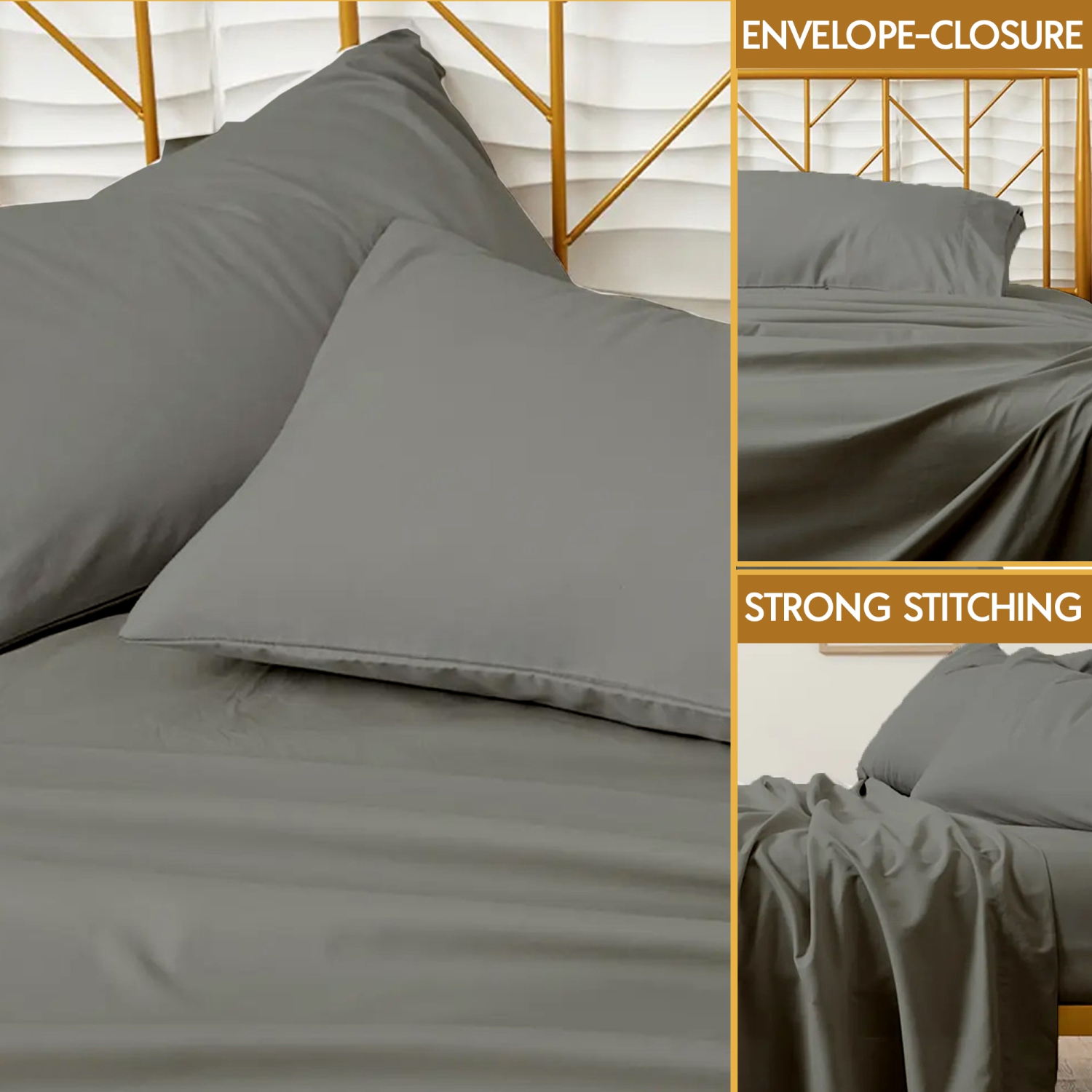 CONFORT ÉPITATIQUE - Ensemble de draps doux, soyeux et légers - Microfibre brossé - Enveloppe profonde - Ensemble de 4 pièces