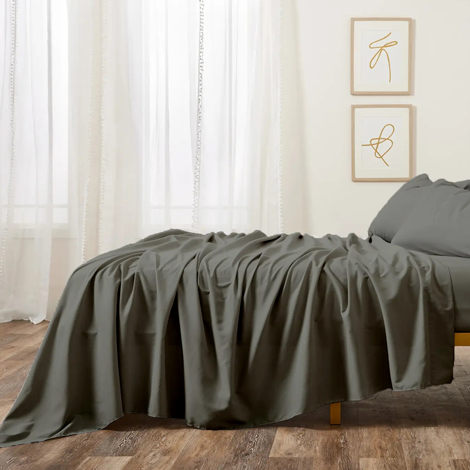 EGYPTIAN COMFORT - Silky Smooth Lightweight Twin Size Bed Sheet Set - Brushed Micro - Deep Pocket - 3 Piece Set