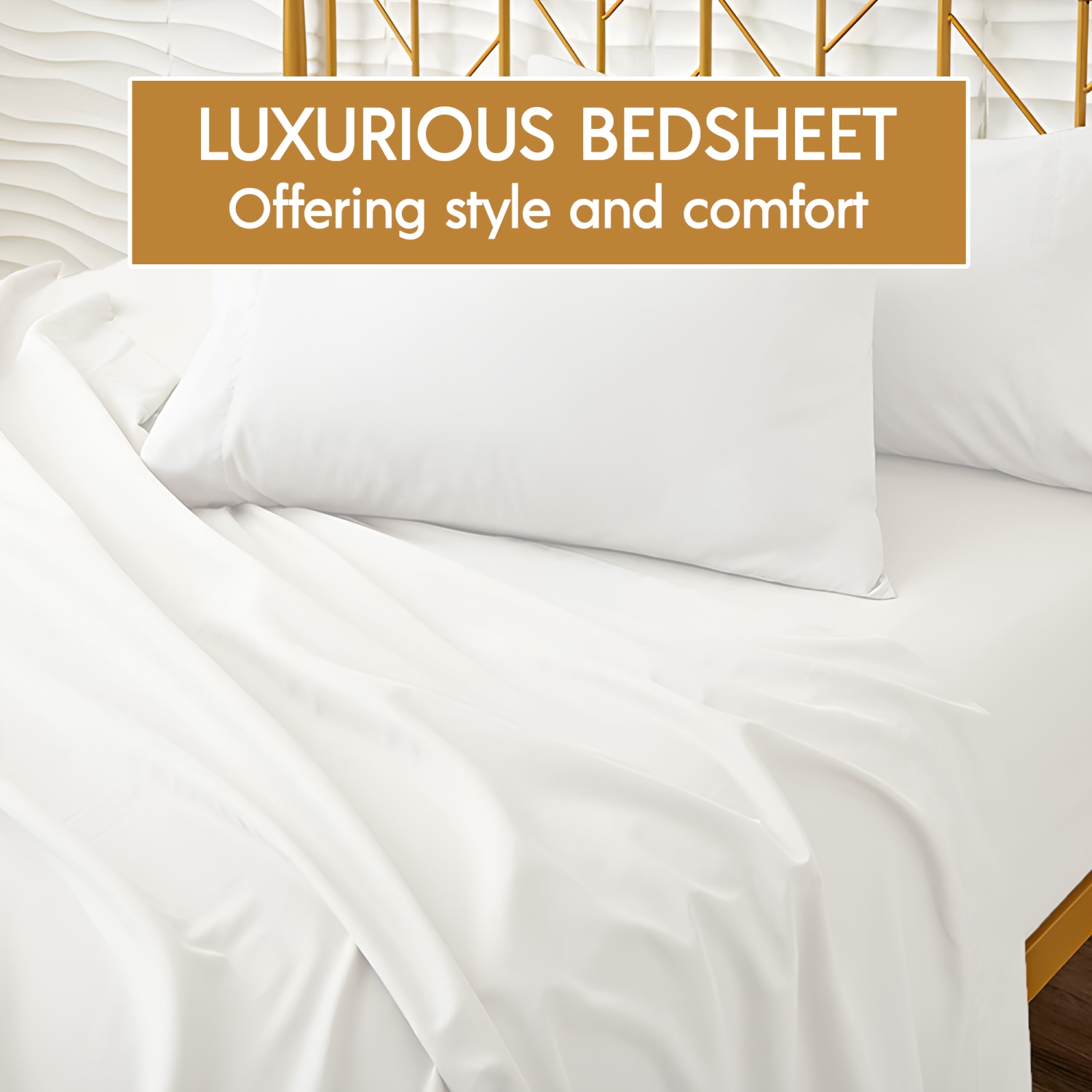 EGYPTIAN COMFORT - Silky Smooth Lightweight Bed Sheet Set - Brushed Micro - Deep Pocket - 4 Piece Set - Queen White