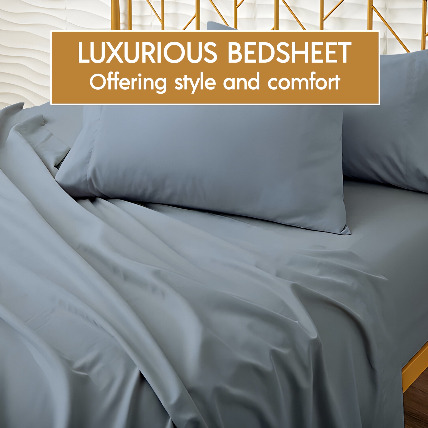 CONFORT ÉGYPTIEN – Ensemble de draps légers soyeux – Micro brossé – Passe profonde – Ensemble de 3 pièces