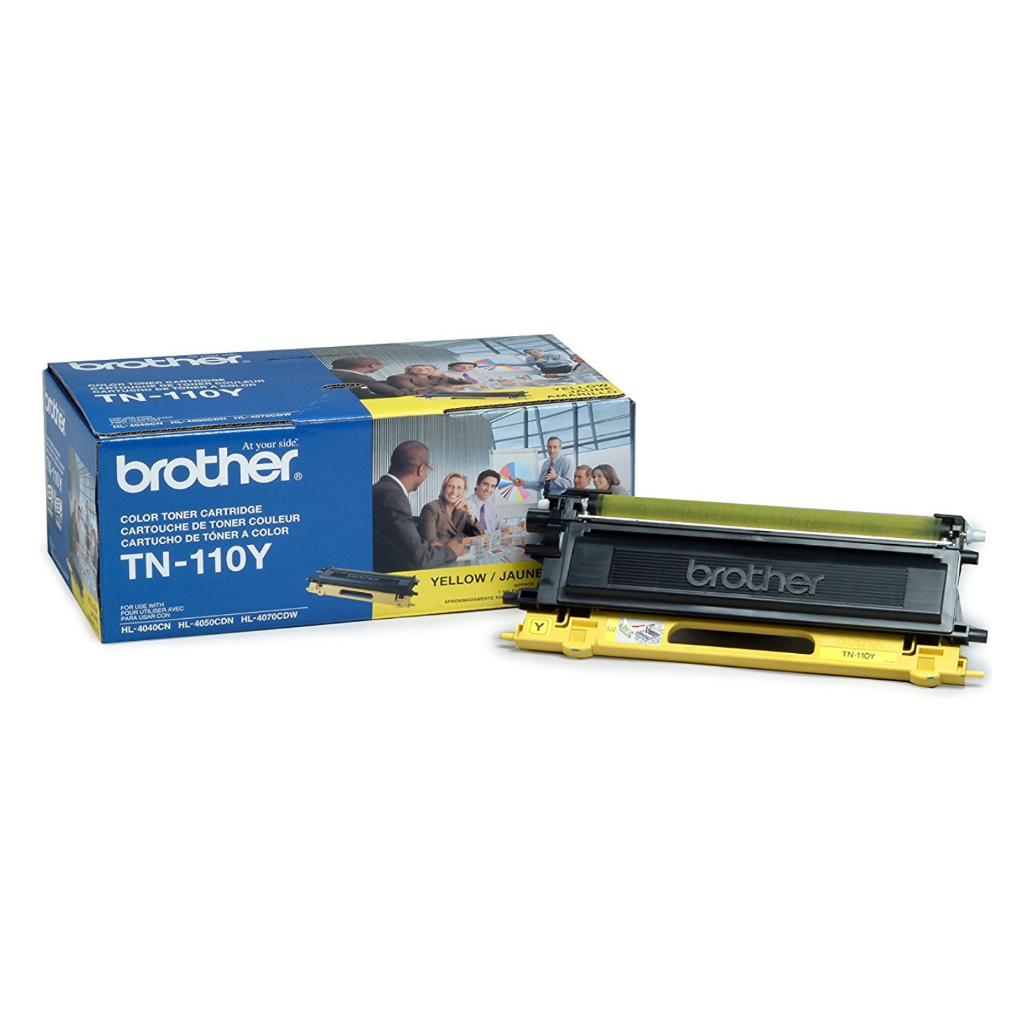 Brother TN-110Y, Yellow Original Toner Cartridge, For HL-4040CNHL-4070CDW, 9045CDN, 9840CDW