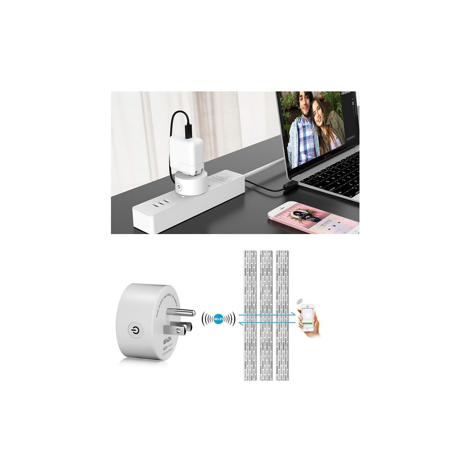 Prise c.a. Wi-Fi sans fil Ethernet prise murale intelligente contrôle à distance Internet