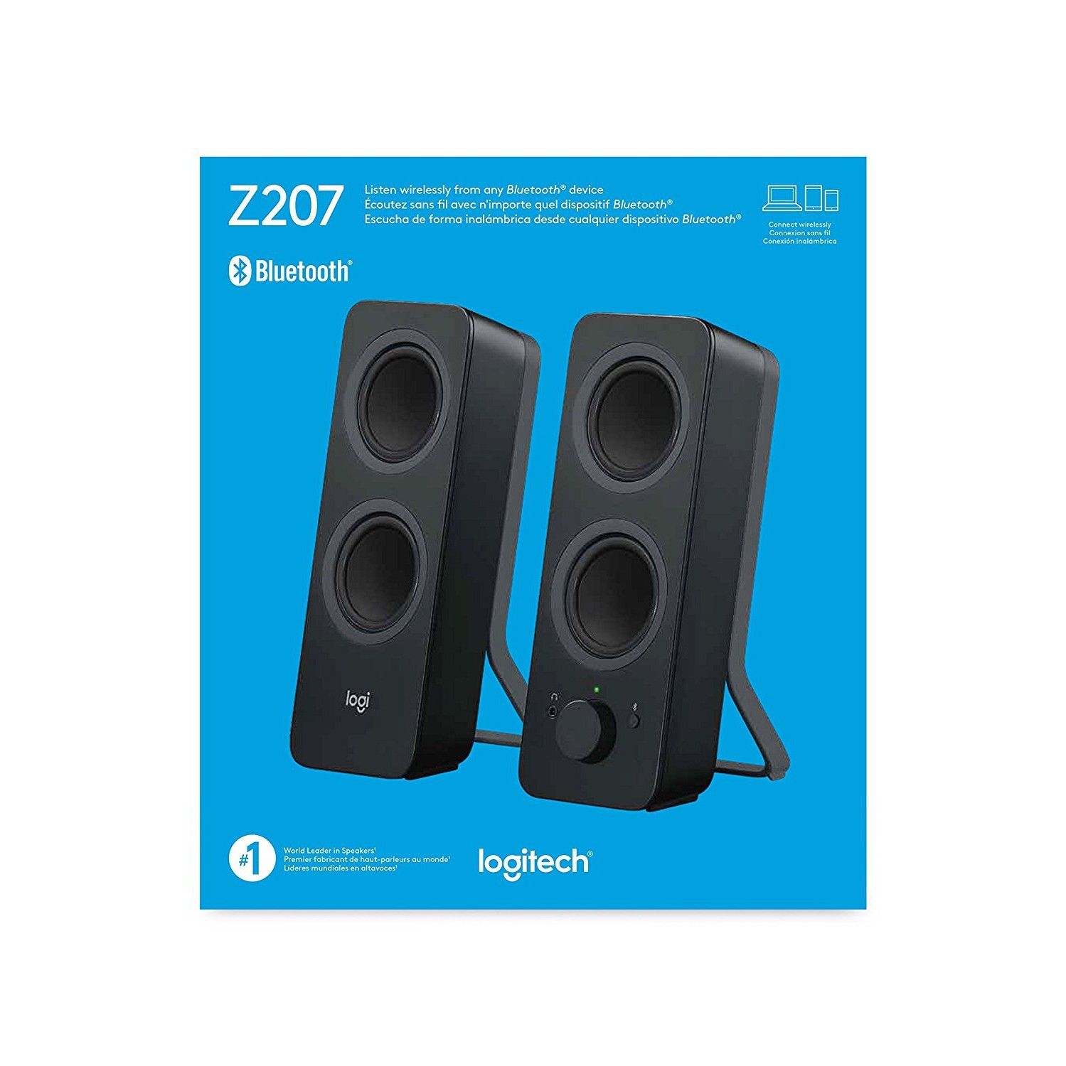 Système de haut-parleurs d’ordinateur 2.0 canaux avec Bluetooth Z207 de Logitech