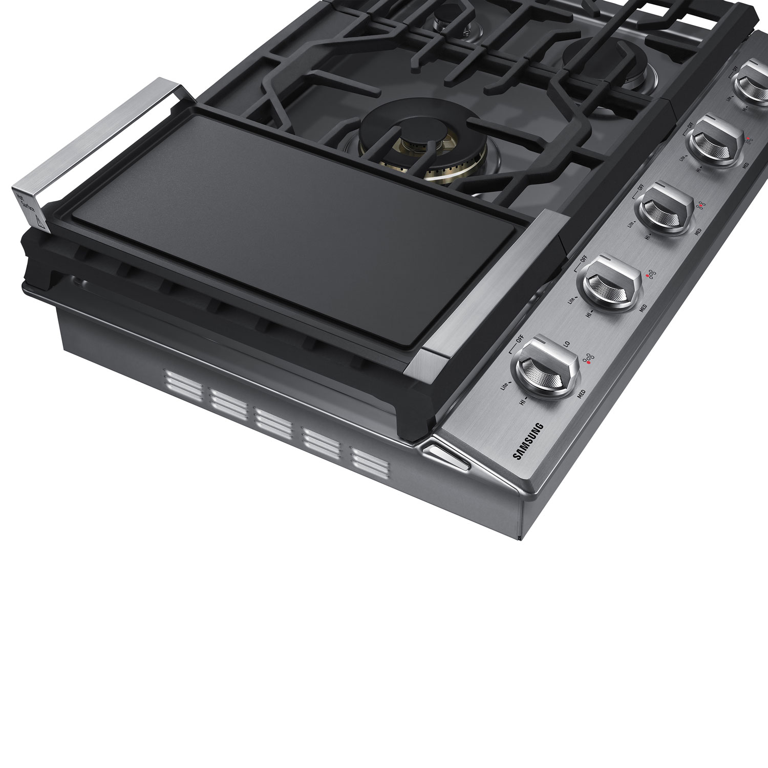 Surface de cuisson au gaz de 30 po à 5 brûleurs de Samsung - Acier inoxydable
