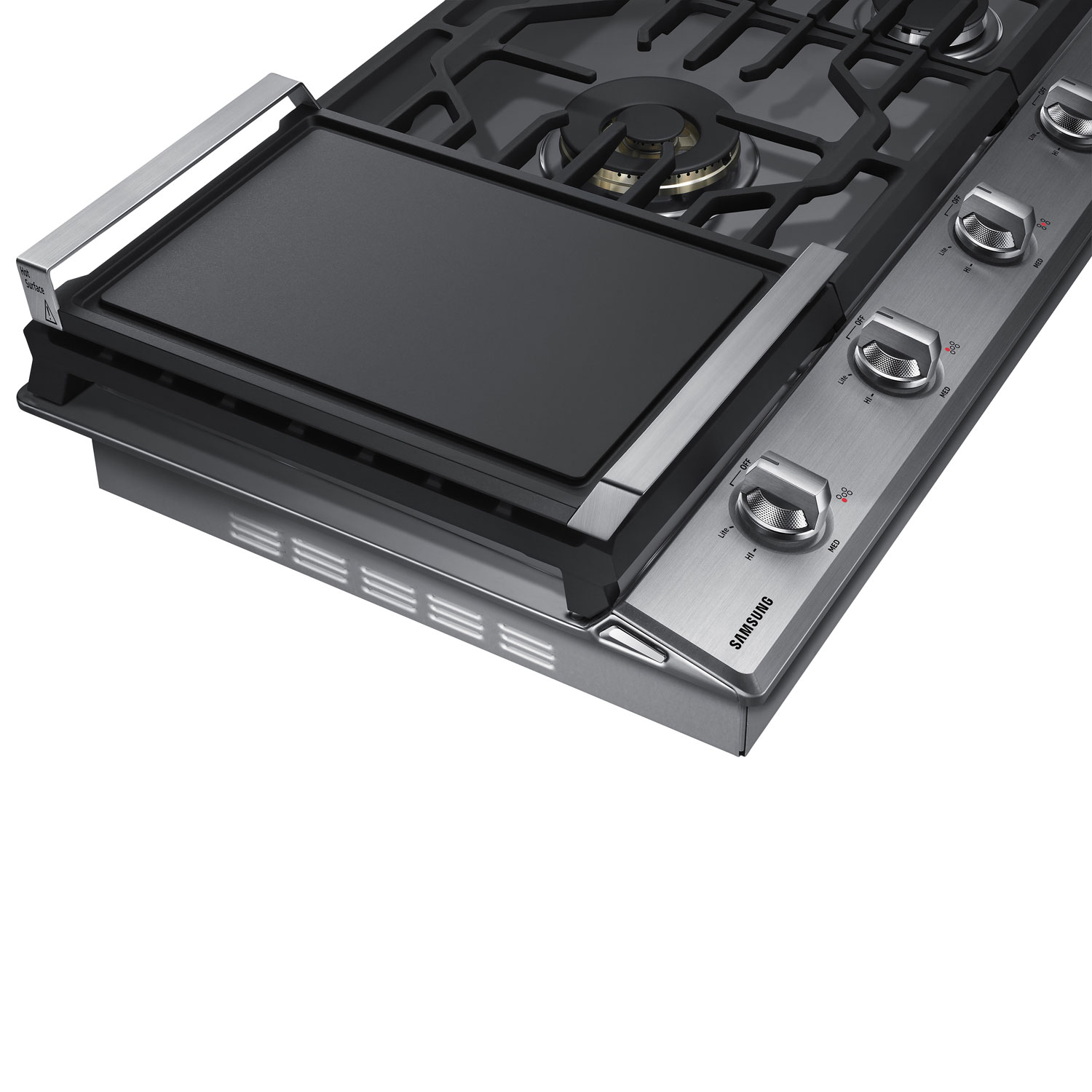 Surface de cuisson au gaz de 36 po à 5 brûleurs de Samsung - Acier inoxydable